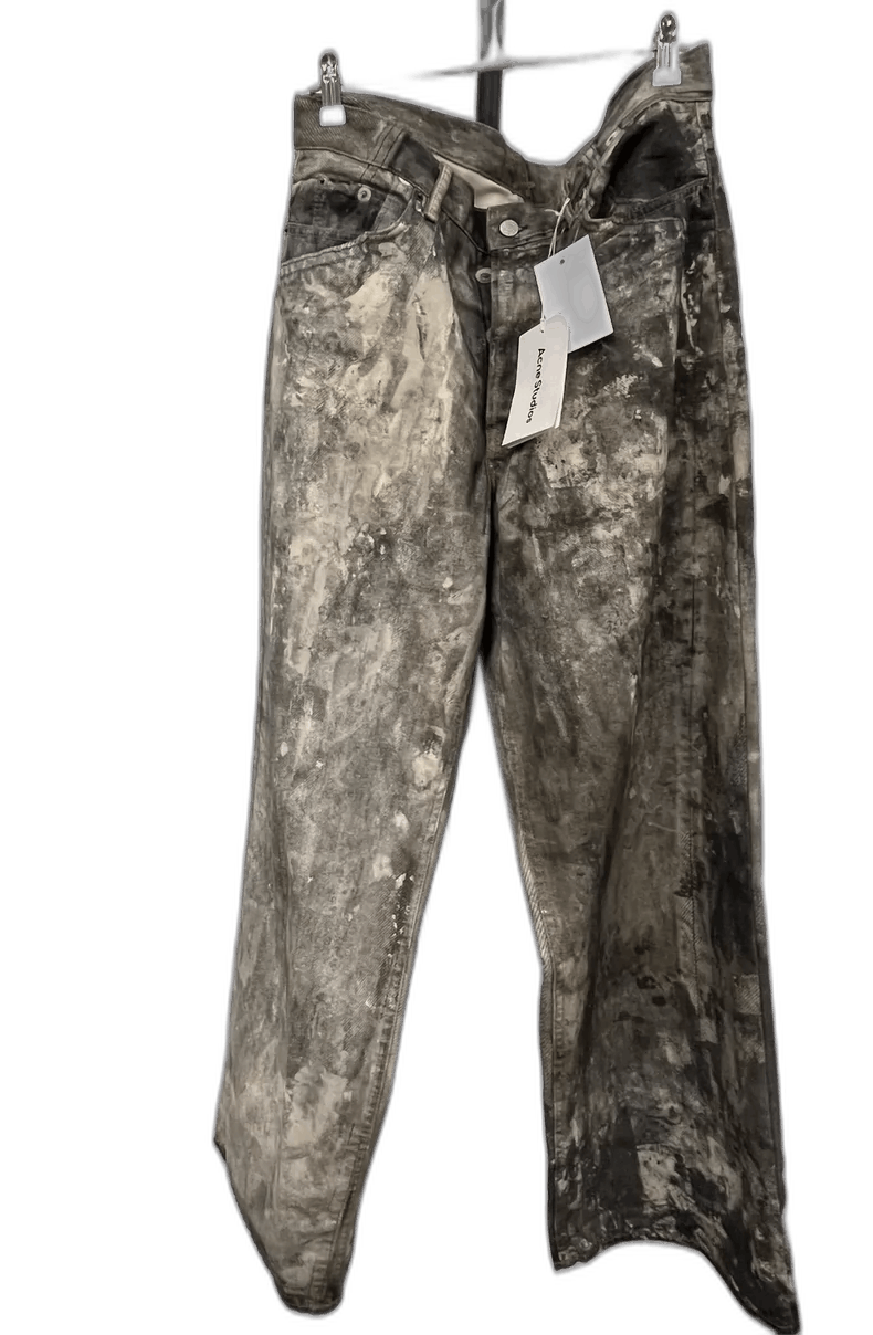 Acne Studios Dirty Effect Wide Leg Jeans-yf