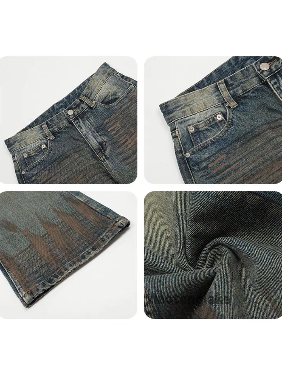 Jean × Vintage washed faded punk grunge rusty stain hiphop jeans Size US 32 / EU 48 - 6 Thumbnail