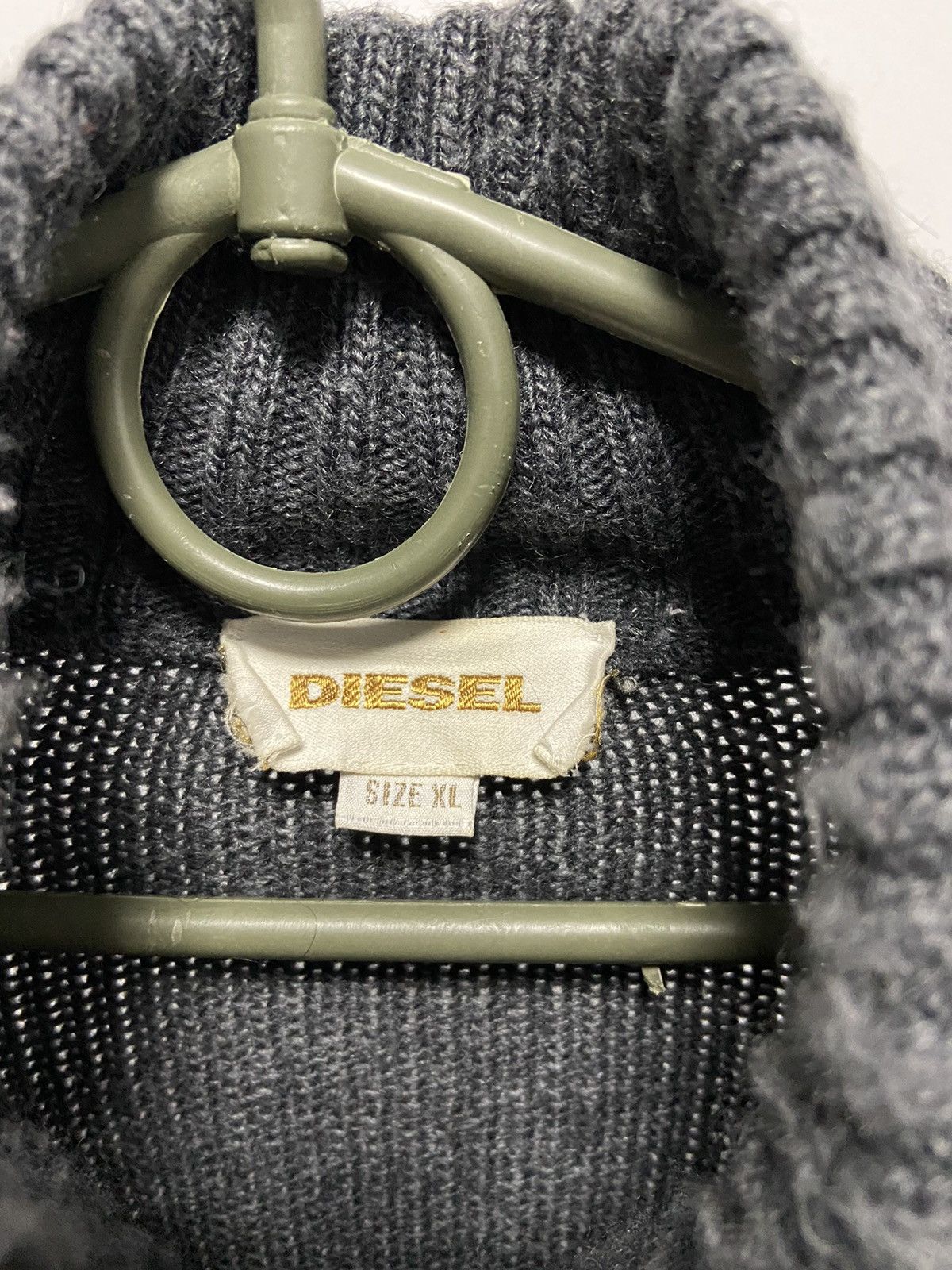 Diesel × Vintage Diesel sweater Knitted vintage logo wool 90s Size US XL / EU 56 / 4 - 5 Thumbnail