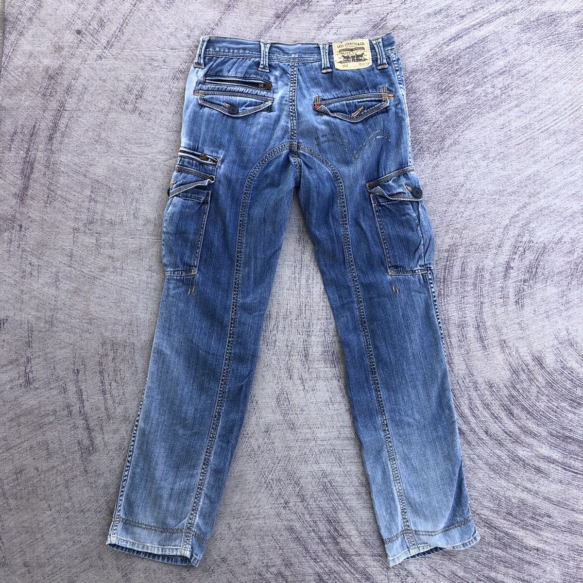 Jean Faded Cargo Denim Levis 502 Multipocket Tactical Pant Size US 30 / EU 46 - 12 Thumbnail