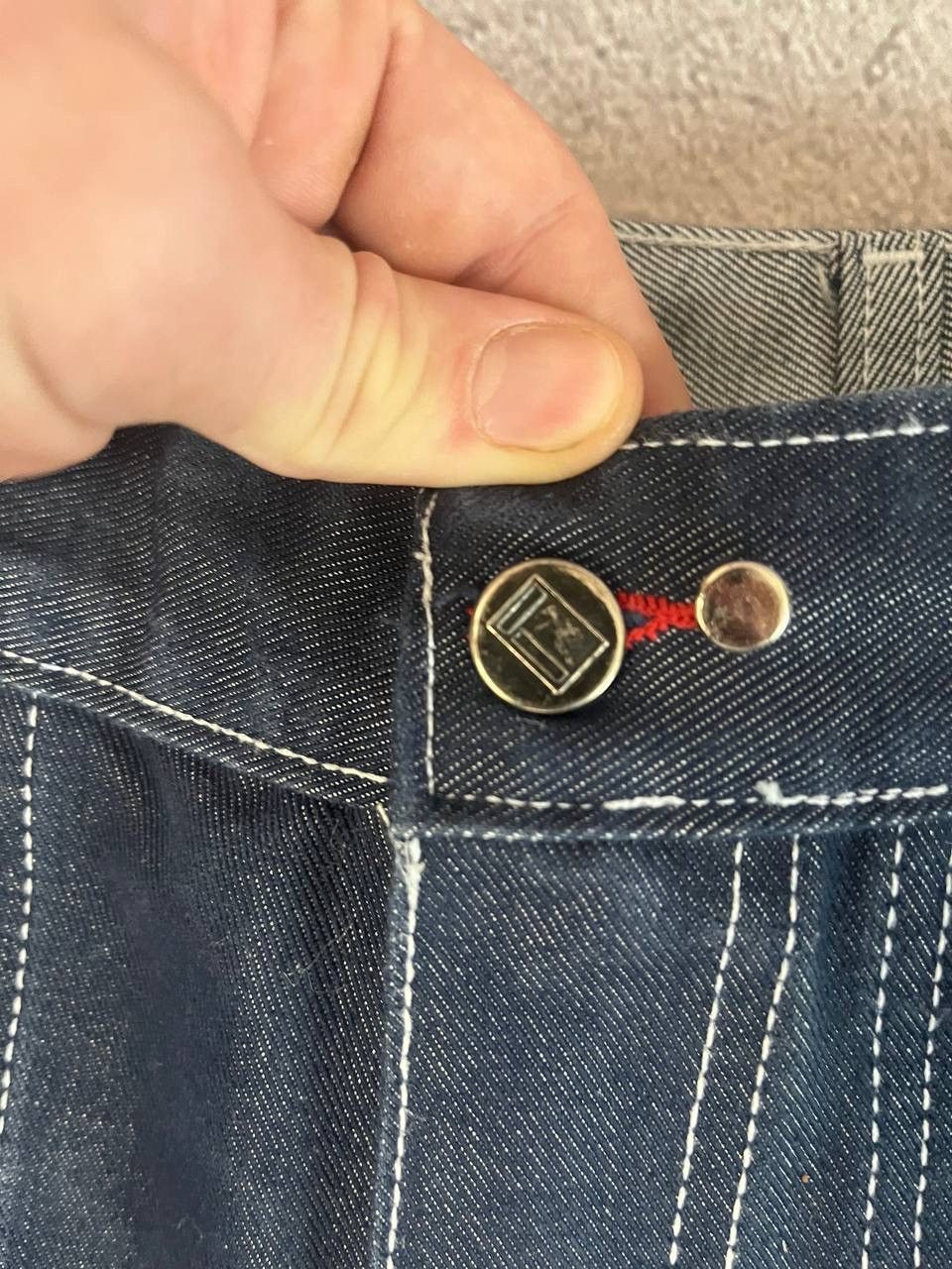 Japanese Brand Reversible pants Faded denim thrashed y2k distressed jeans Size US 32 / EU 48 - 8 Thumbnail