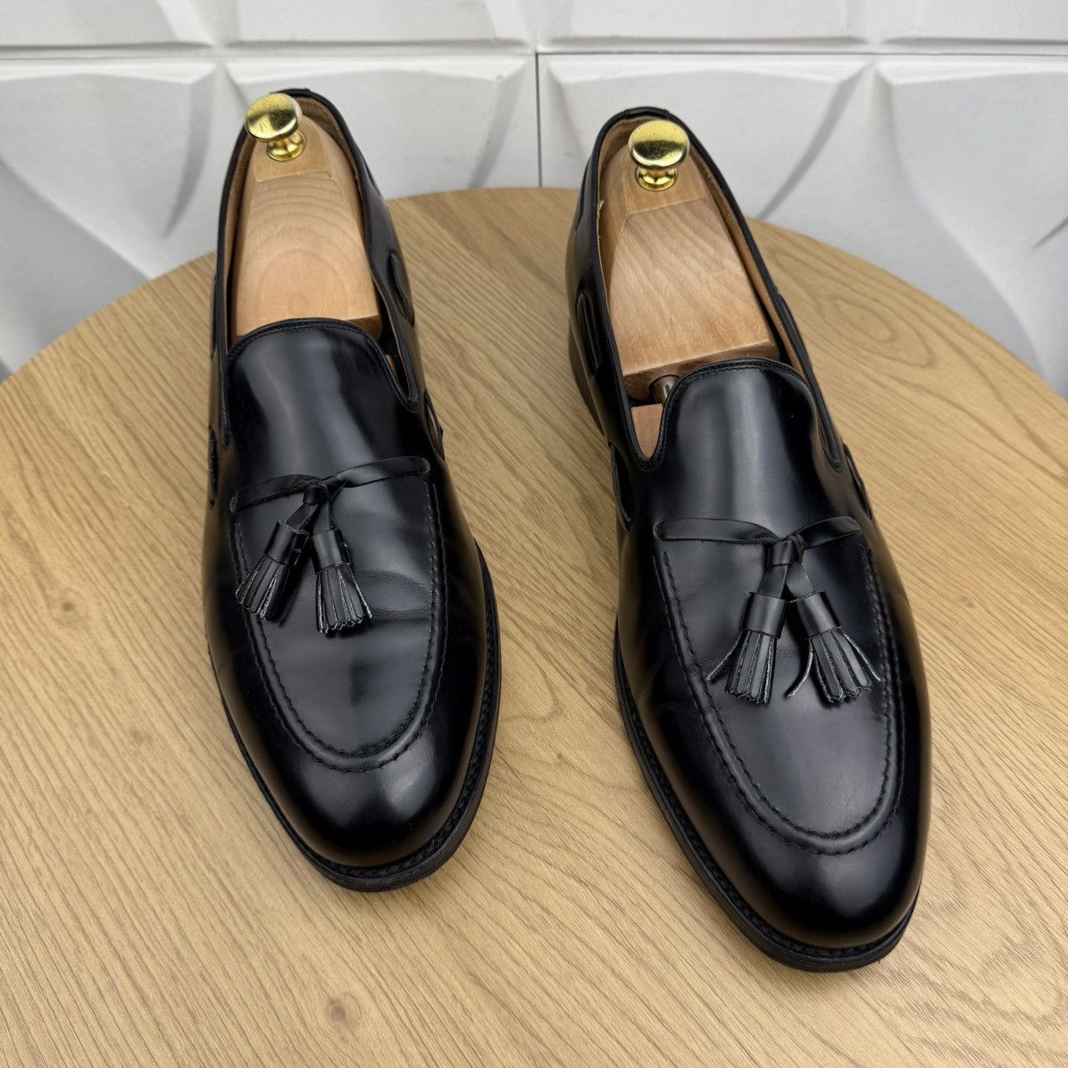 LOAKE Loafers Lincoln Leather Tassel Black Men's