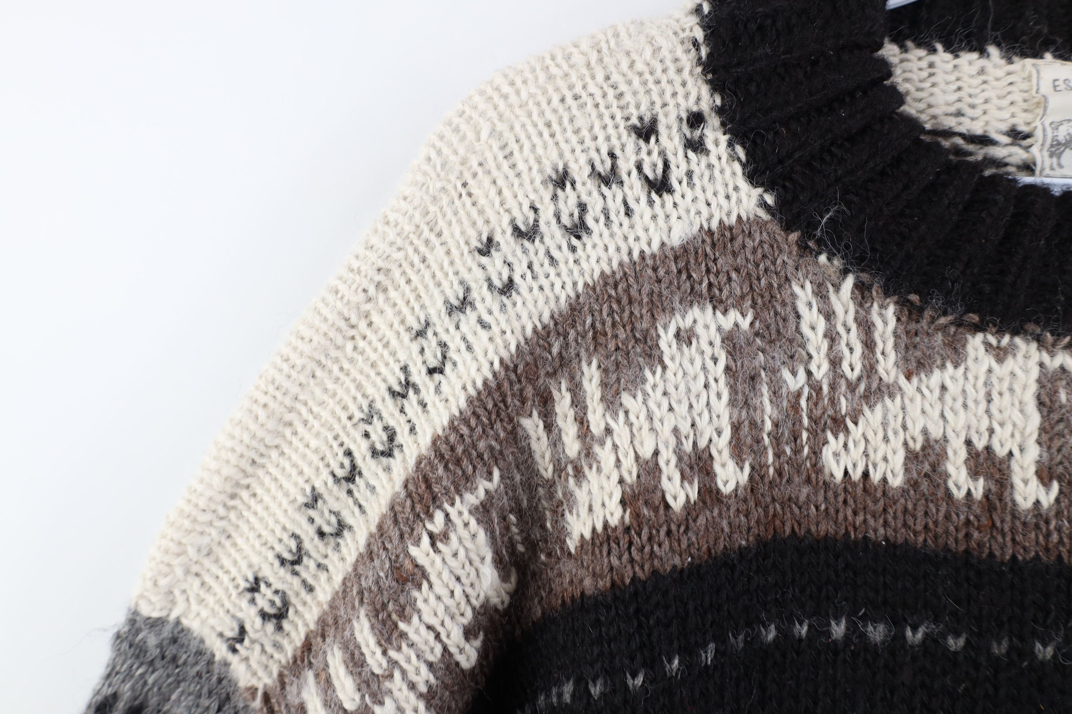 Vintage Vintage 90s Streetwear Fair Isle Knit Sweater Earth Tone Size US L / EU 52-54 / 3 - 4 Thumbnail