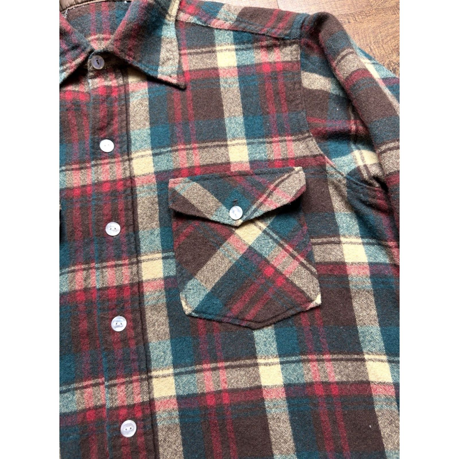 Vintage VINTAGE Woolrich Flannel Shirt Mens M Plaid Shacket 60-70s USA Wool 80/20 Pockets Button-Up Casual Mens Size US M / EU 48-50 / 2 - 4 Thumbnail