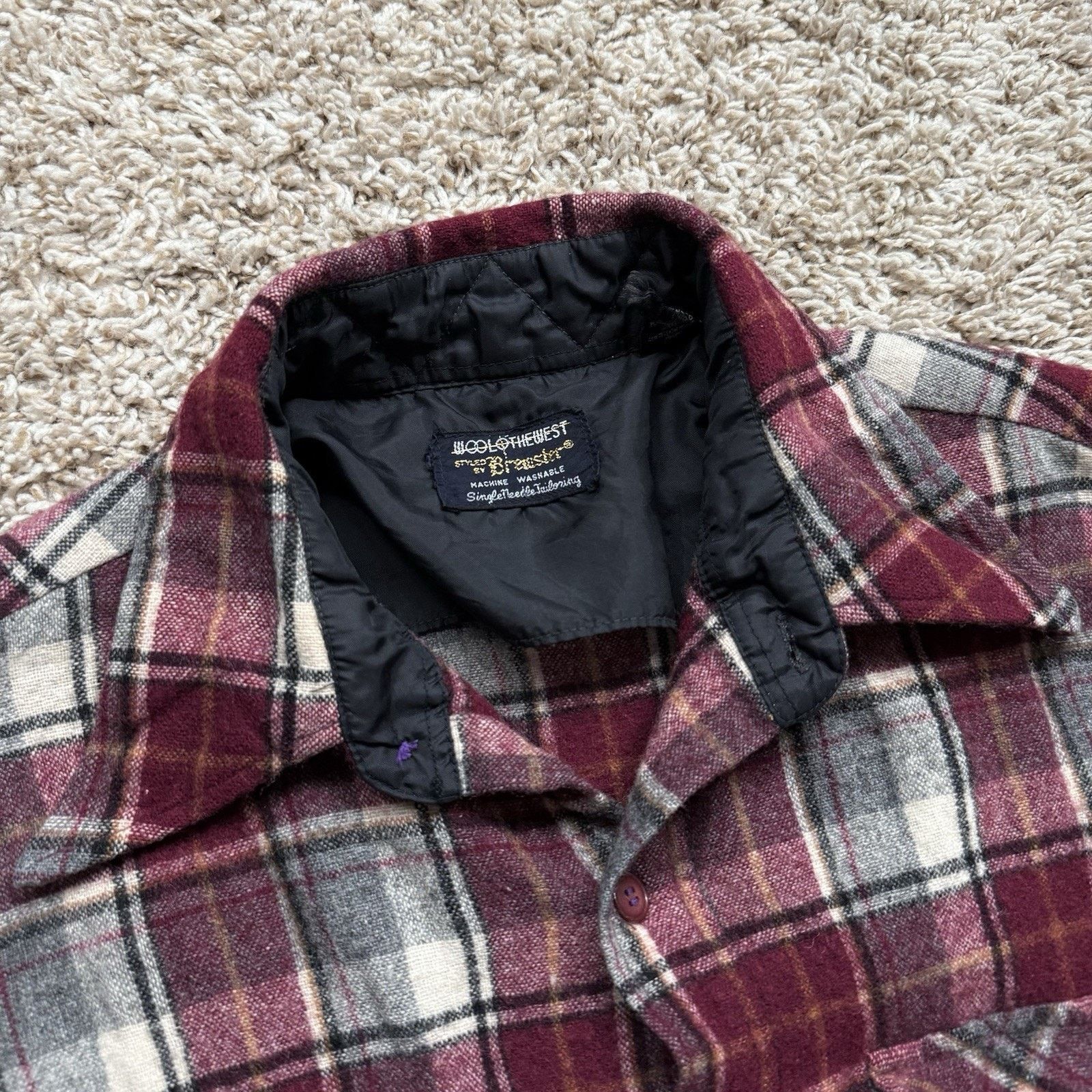 Vintage Vintage Brewster Wool Plaid Flannel Button Up LS Shirt Size US M / EU 48-50 / 2 - 4 Thumbnail