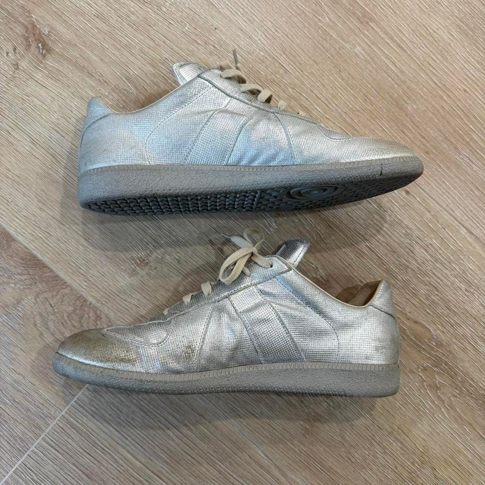 Maison Margiela Maison Margiela Replica GAT Silver Metallic Sneakers Size US 10 / EU 43 - 3 Thumbnail