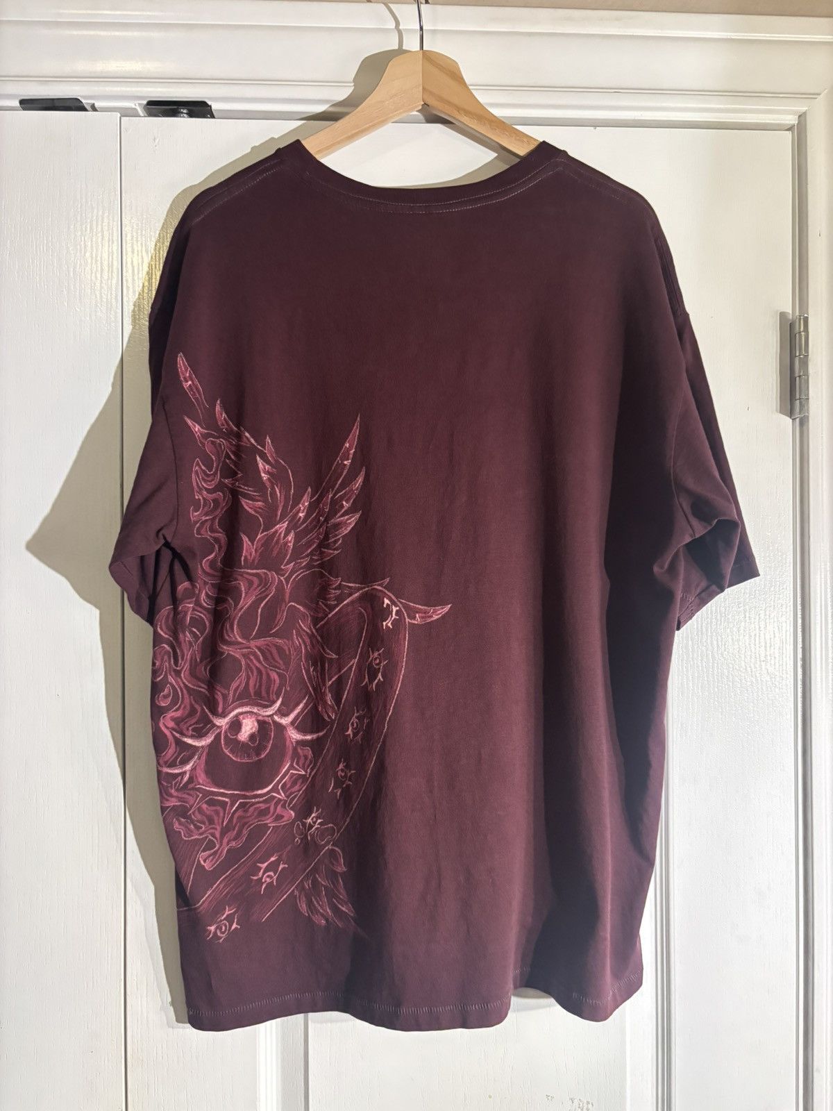 Handmade “Biblically Accurate” -Hand-Bleach-Painted T-Shirt Size M / US 6-8 / IT 42-44 - 4 Thumbnail