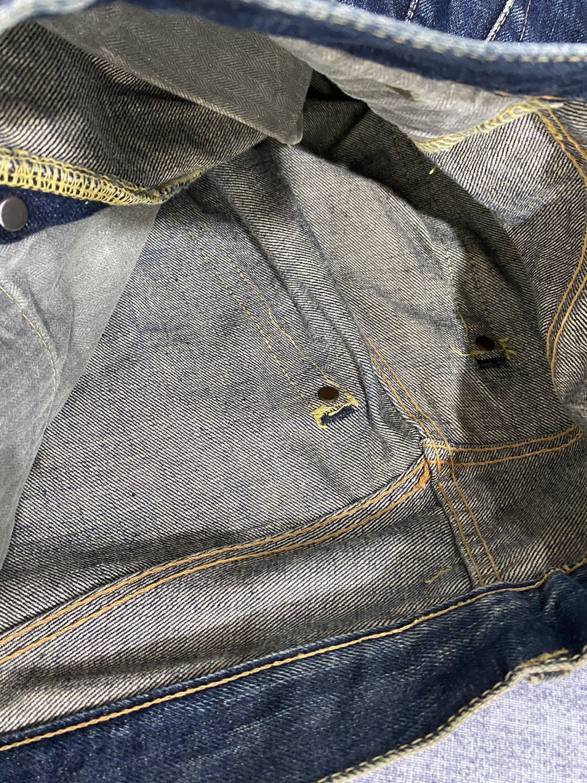 KOJIMA GENES 90s vintage raw denim selvedge jeans wash & wears Size US 29 - 13 Thumbnail