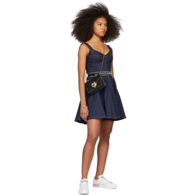 Dolce & Gabbana o1y0825 Denim Mini Dress in Blue Size XS / US 0-2 / IT 36-38 - 5 Thumbnail