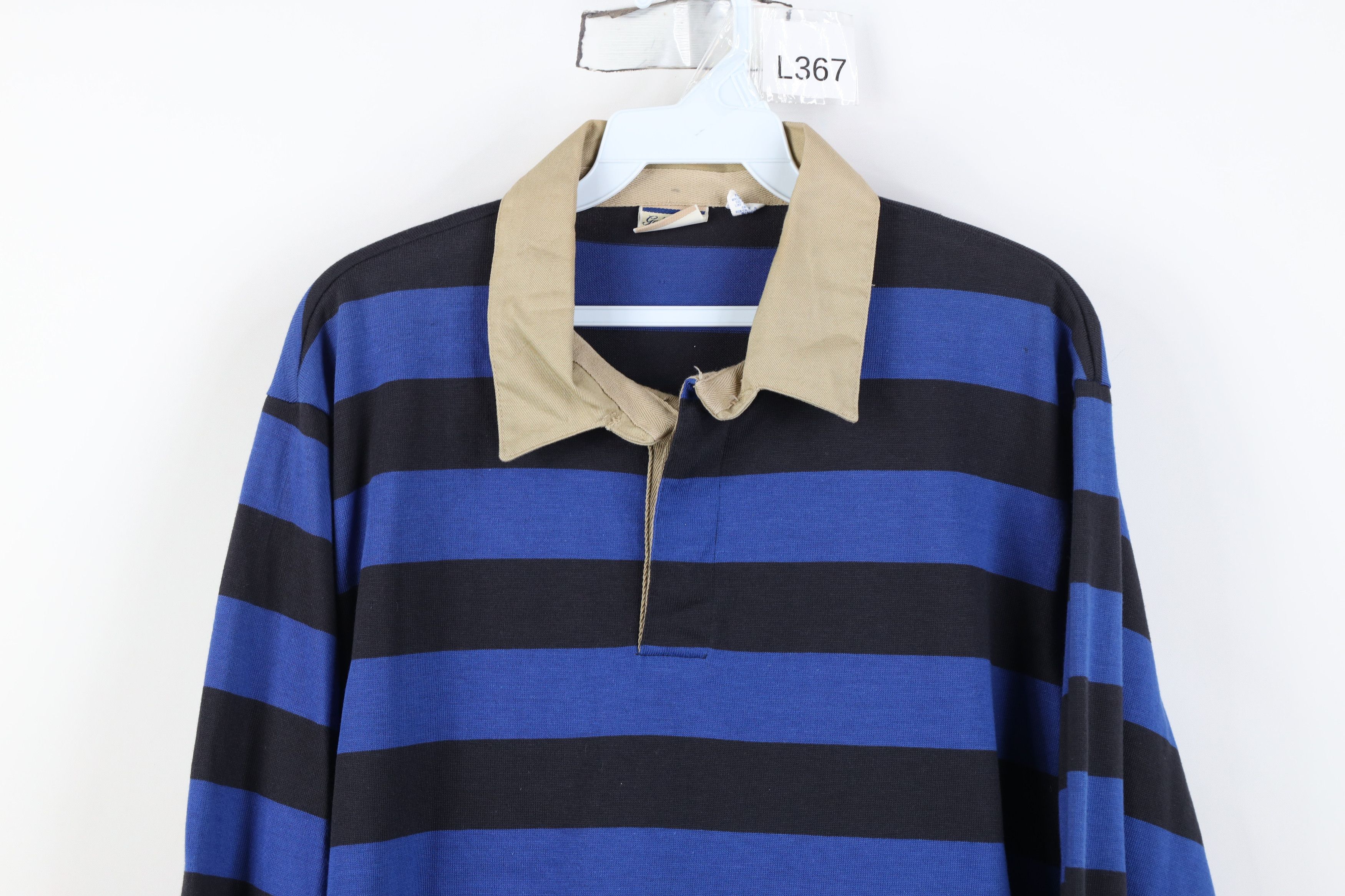 Vintage Vintage 90s Streetwear Block Knit Long Sleeve Rugby Polo USA Size US XL / EU 56 / 4 - 2 Thumbnail