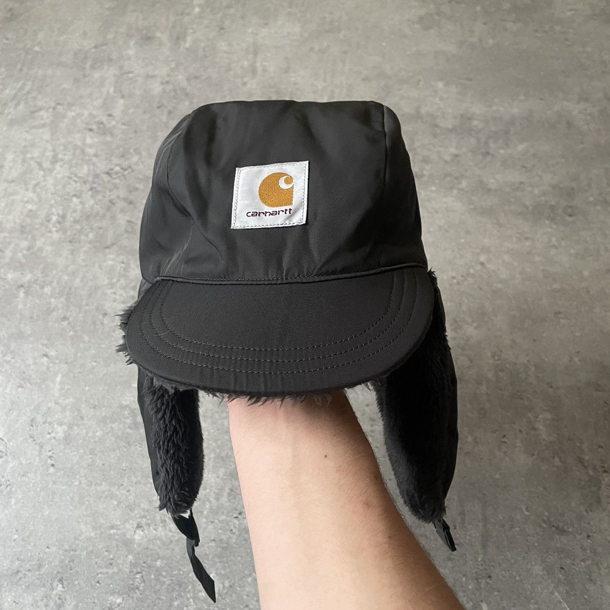Carhartt × Carhartt Wip Carhartt Nylon Jackson Cap Y2K Ushanka Japanese Punk Mohair Size 32 - 1 Thumbnail