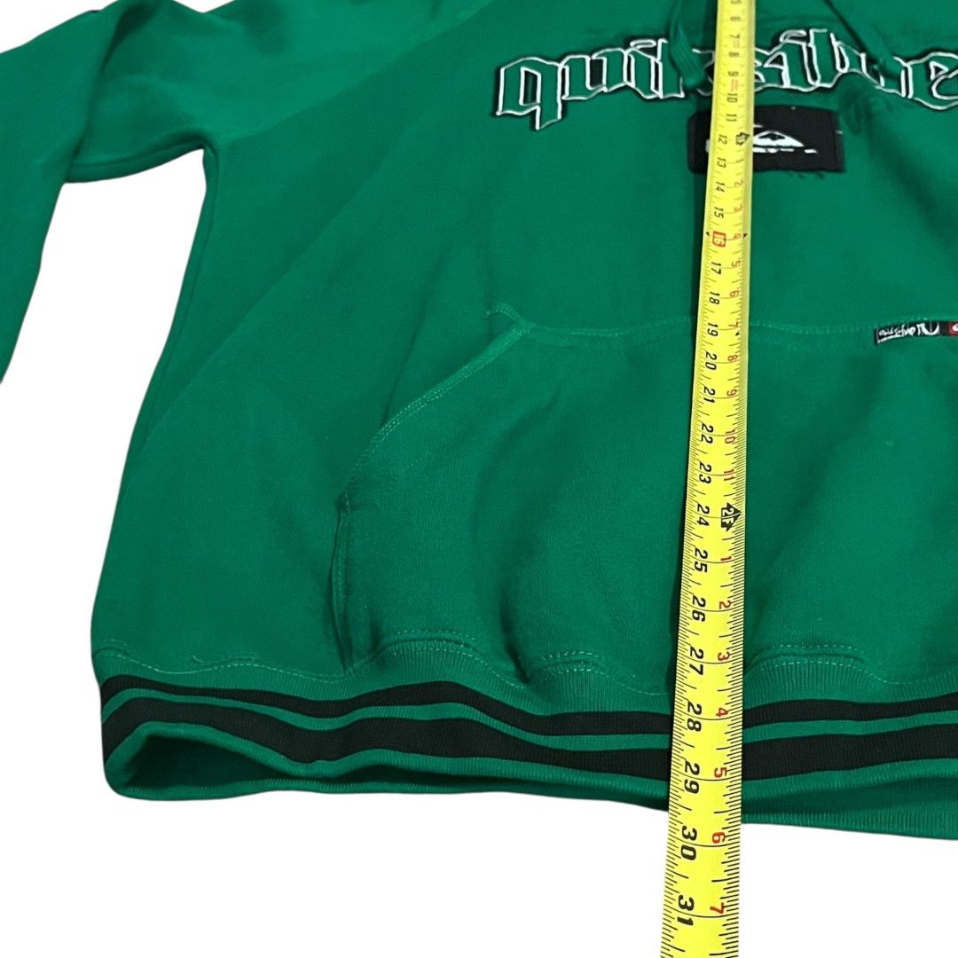 Quiksilver VINTAGE Quiksilver Kelly Green Hoodie y2k Size US L / EU 52-54 / 3 - 5 Thumbnail