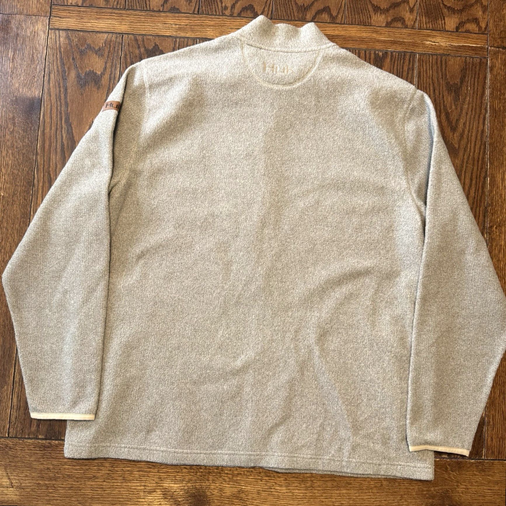 Vintage Huk Jacket Mens XL Full Zip Performance Fleece Beige Pockets Mock Neck Windbreaker Outdoor Fishing Hiking Size US XL / EU 56 / 4 - 5 Thumbnail