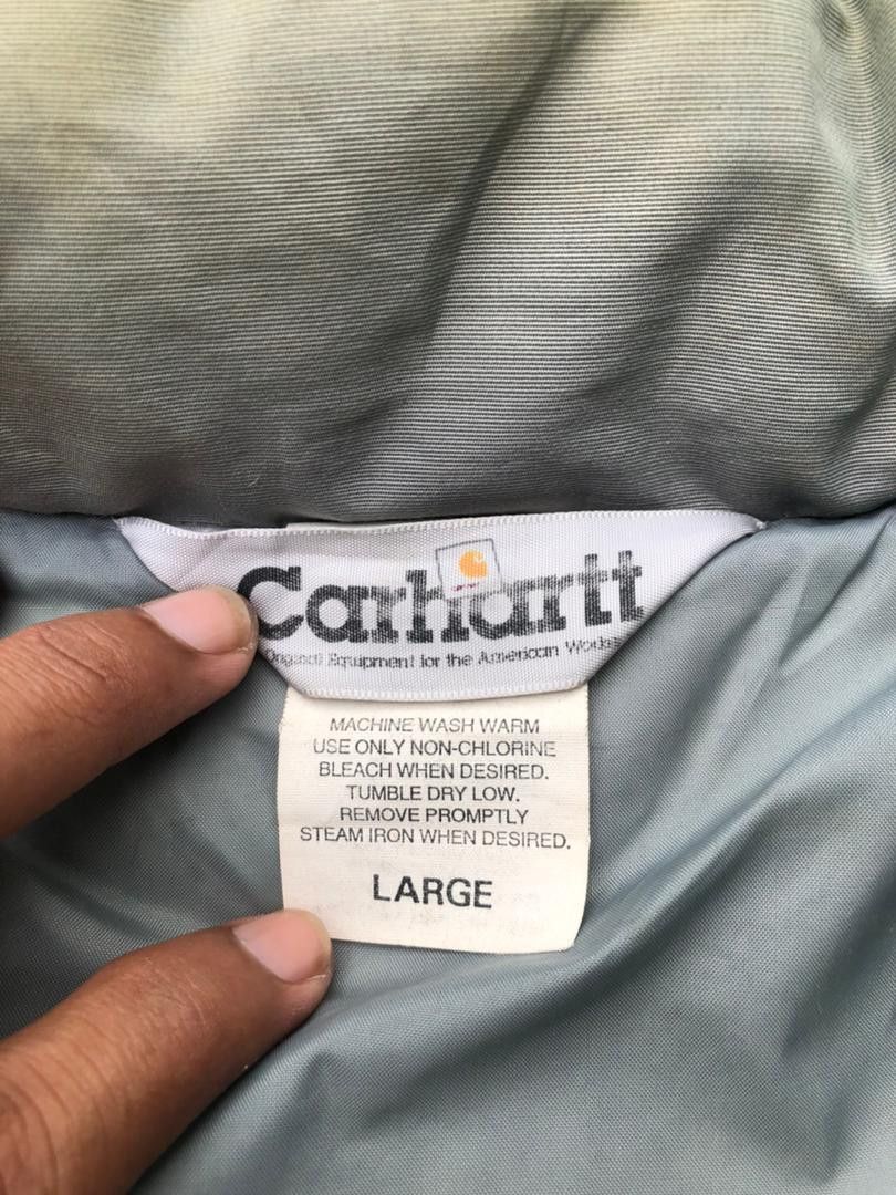 Carhartt × Vintage Vintage Carhartt Faded Puffer Jacket Size US L / EU 52-54 / 3 - 3 Thumbnail