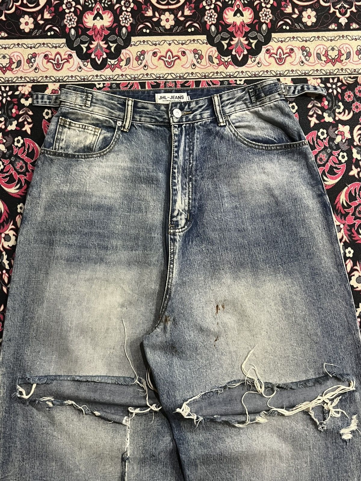 Other ⚡️Baggy⚡️Vintage JHL Jeans Blowout Distress Size US 32 / EU 48 - 4 Thumbnail