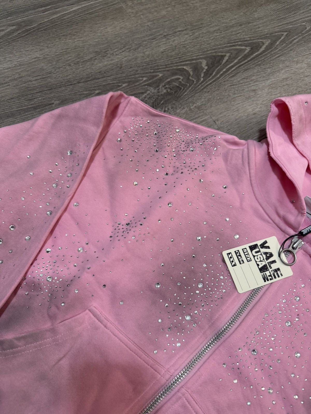 Vale Vale Venus Pink Crystal Stone Zip Up Size Large Size US L / EU 52-54 / 3 - 5 Thumbnail