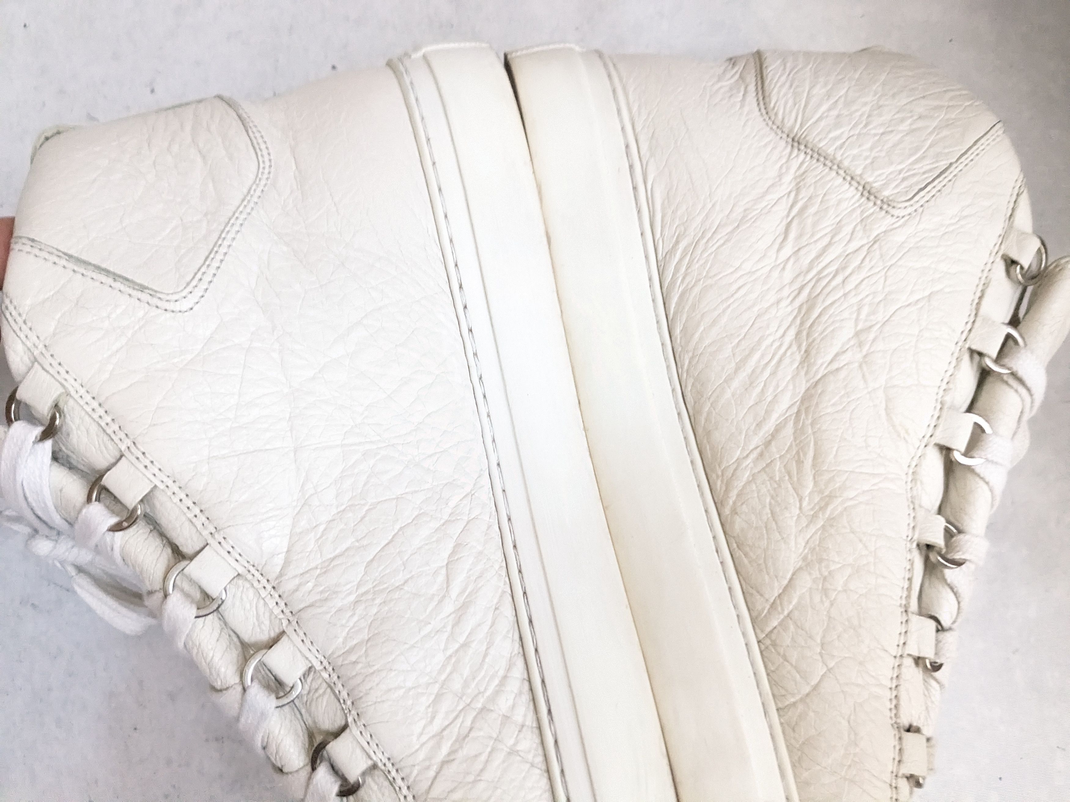 Balenciaga Balenciaga Arena Sneakers White High Tops Leather 14 47 Size US 14 / EU 47 - 9 Thumbnail