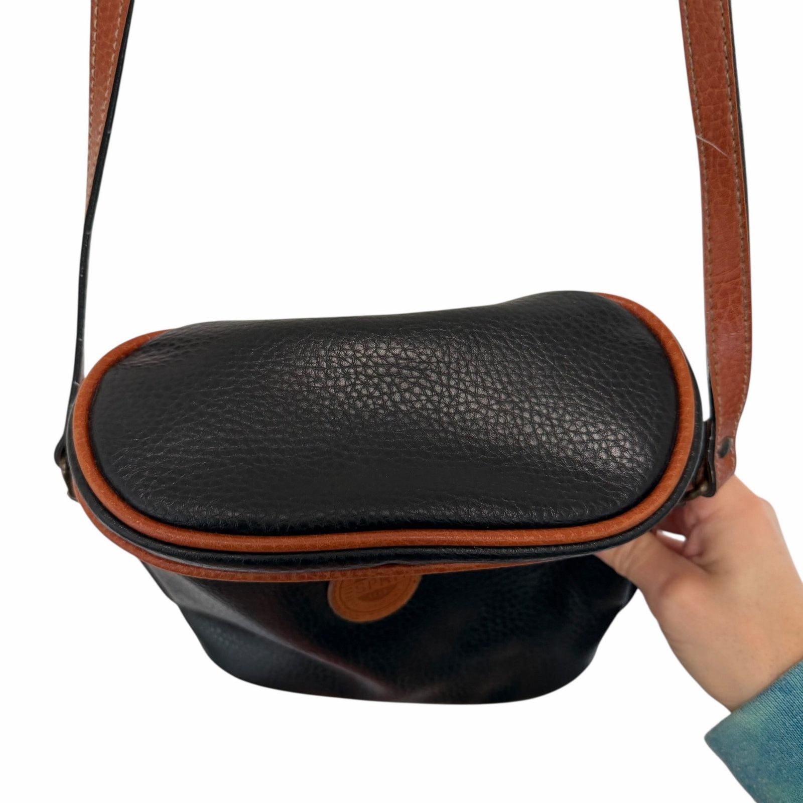 Esprit Vintage Esprit Black Leather Crossbody Bag Size ONE SIZE - 5 Thumbnail