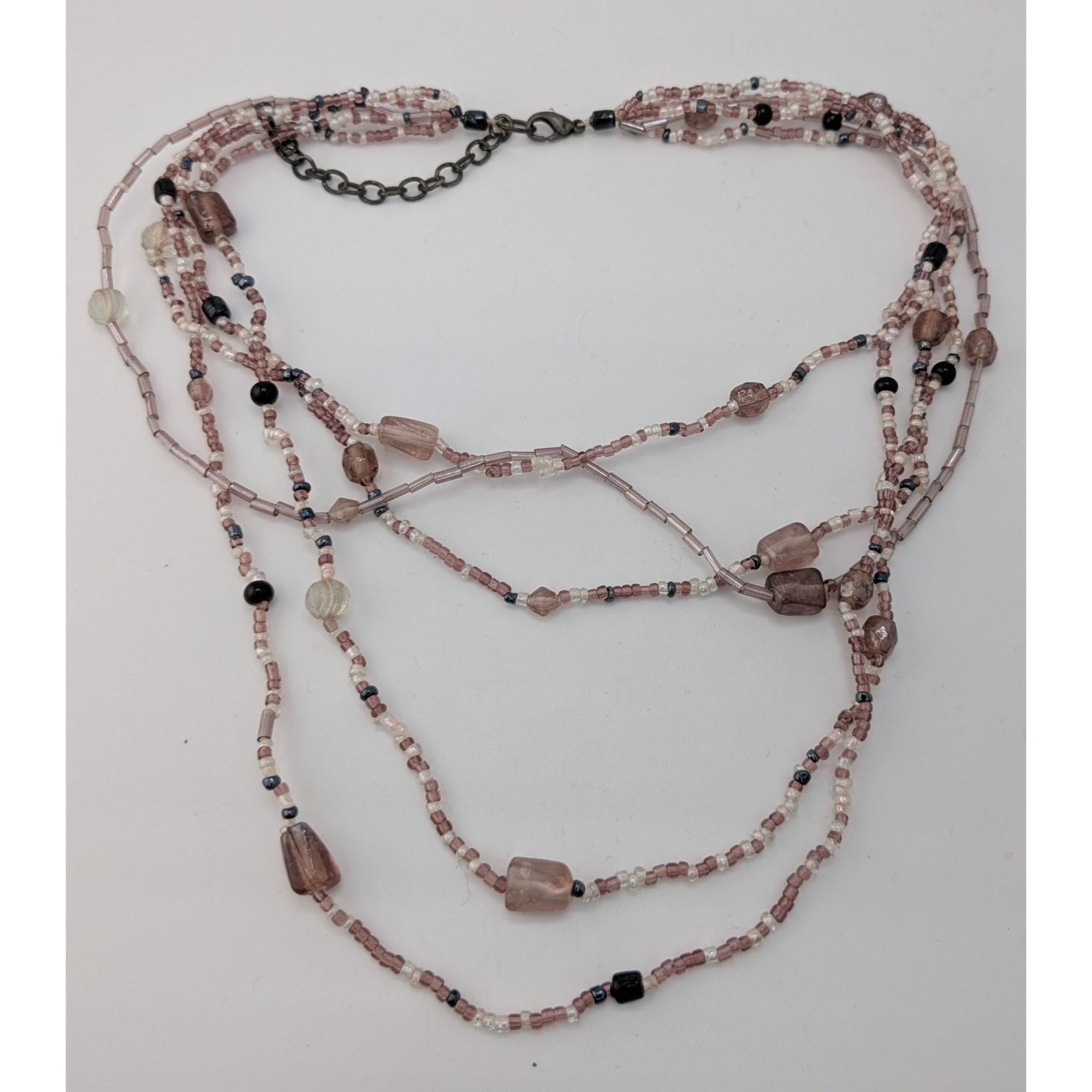 Other Glass Multi-Strand Purple Beaded Necklace Size ONE SIZE - 6 Thumbnail