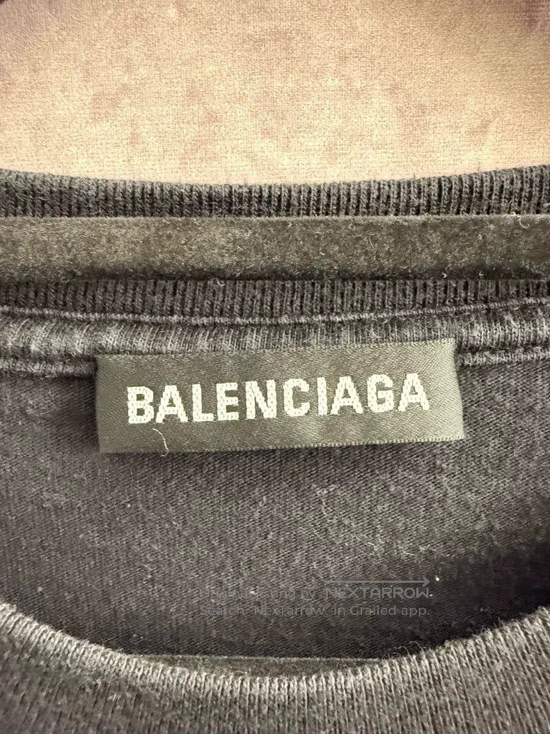 Balenciaga Balenciaga Shoulder Small Label Black Short Sleeve Size US XL / EU 56 / 4 - 2 Thumbnail