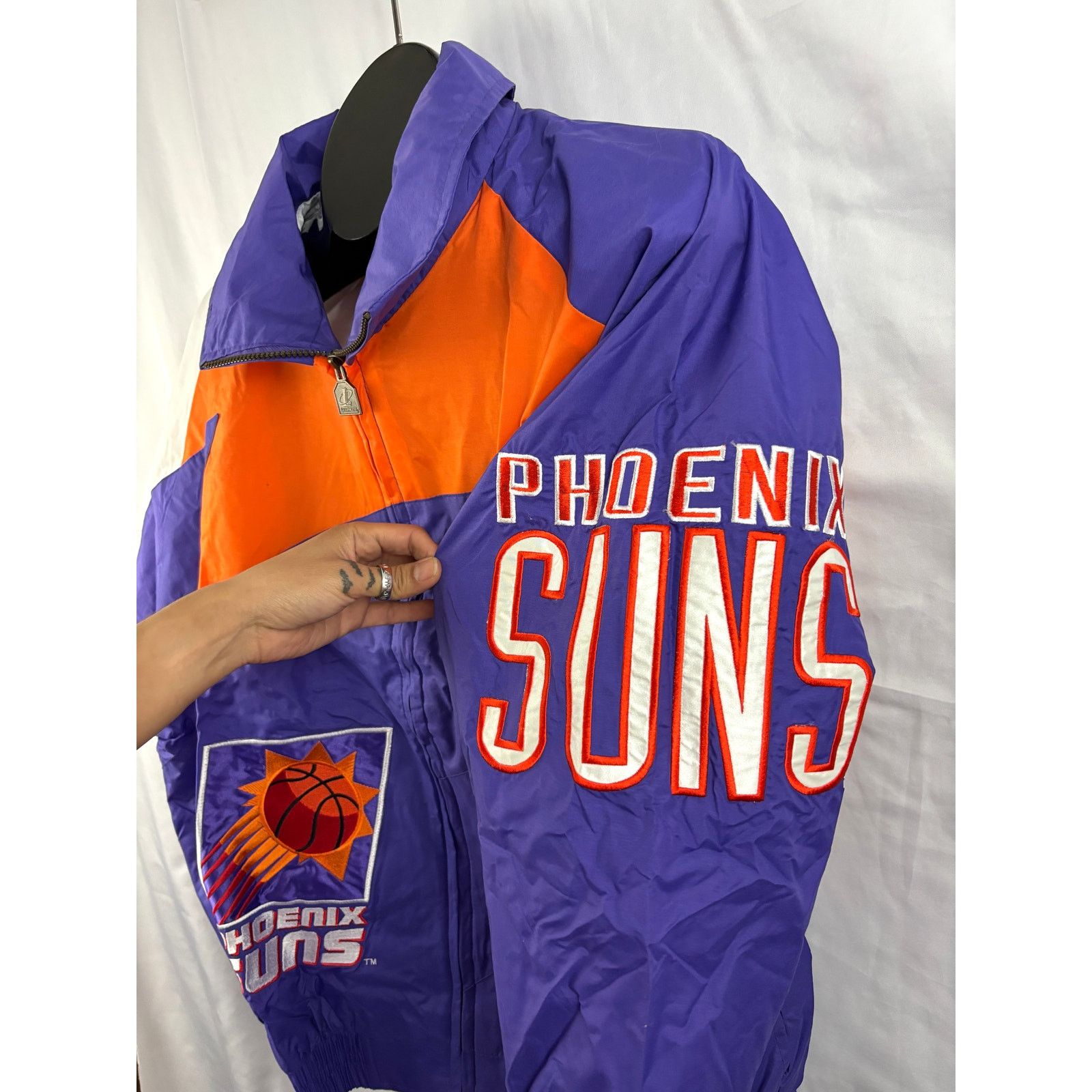 Logo Athletic VTG 90s NBA Phoenix Suns Sharktooth Windbreaker Jacket L NWT Size US L / EU 52-54 / 3 - 5 Thumbnail