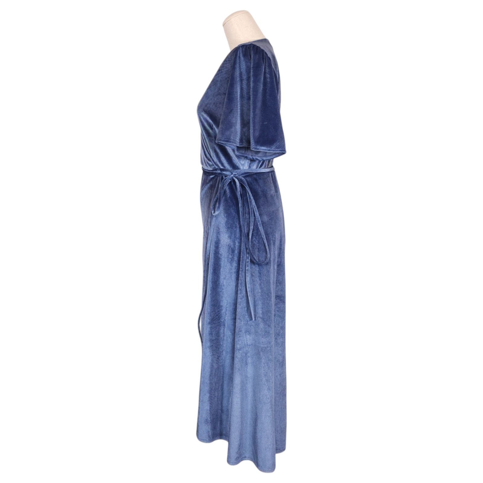 Other Baltic Born Allison Velvet Midi Dress Blue Sz Medium Size M / US 6-8 / IT 42-44 - 2 Thumbnail