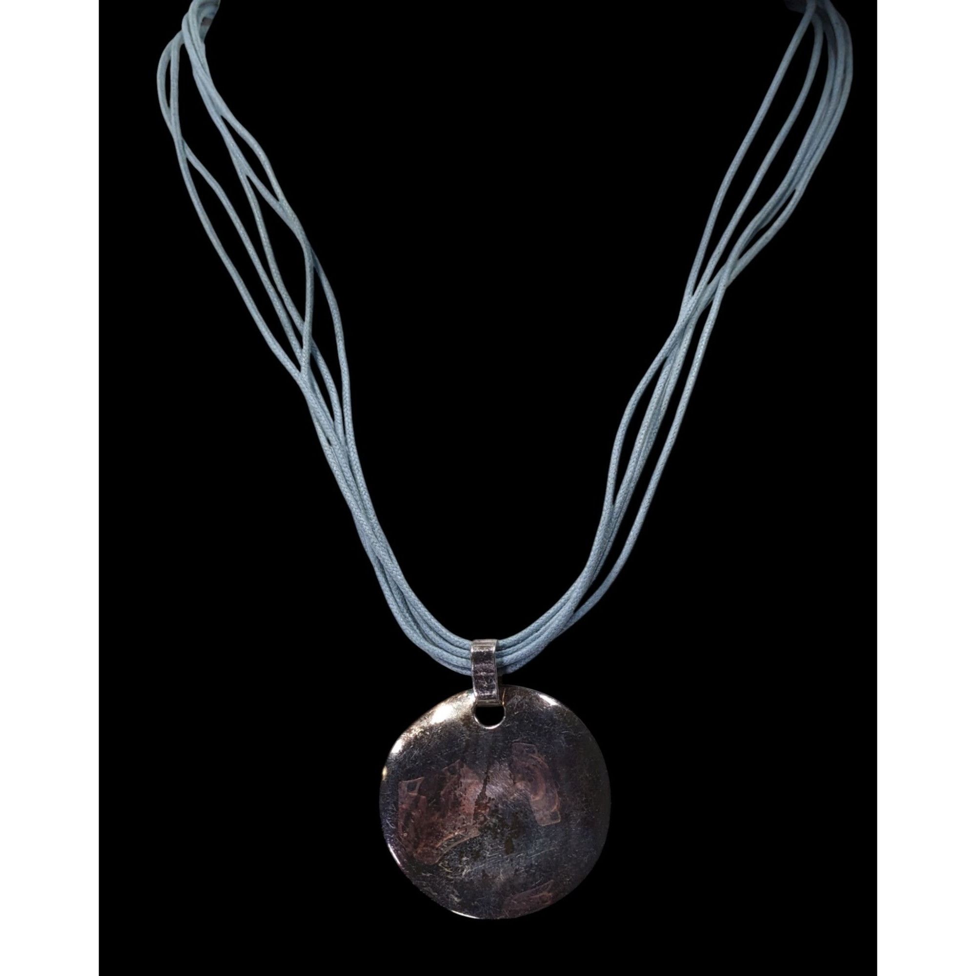 Other Distressed Casual Round Pendant Necklace With Multi-Strand L Size ONE SIZE - 4 Thumbnail