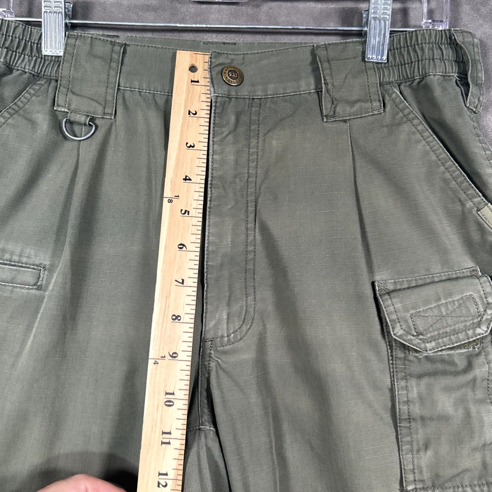 Vintage 5.11 Tactical Pants Taclite Pro Ripstop Performance Cargo Green 30x34 Regular Mens Shorts? Size US 30 / EU 46 - 5 Thumbnail
