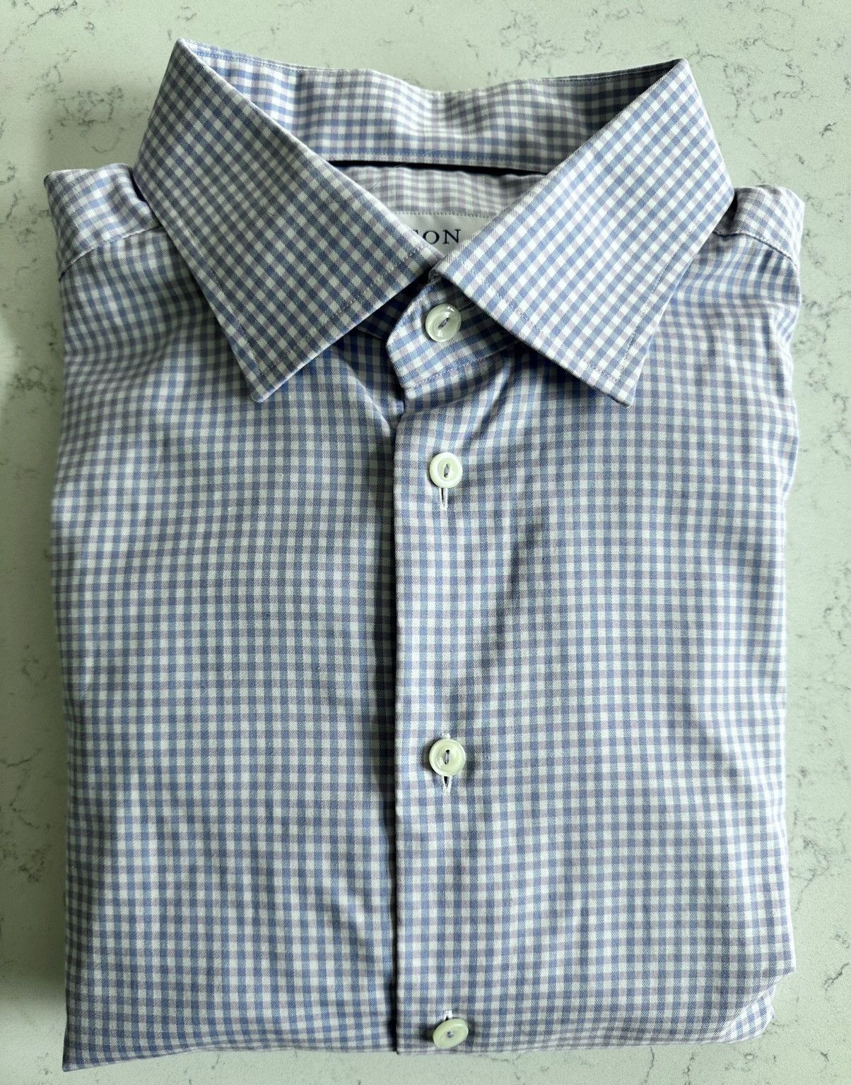Eton Eton Contemporary Fit Dress Shirt – Micro Check – (18 / 46) Size 46R - 1 Thumbnail