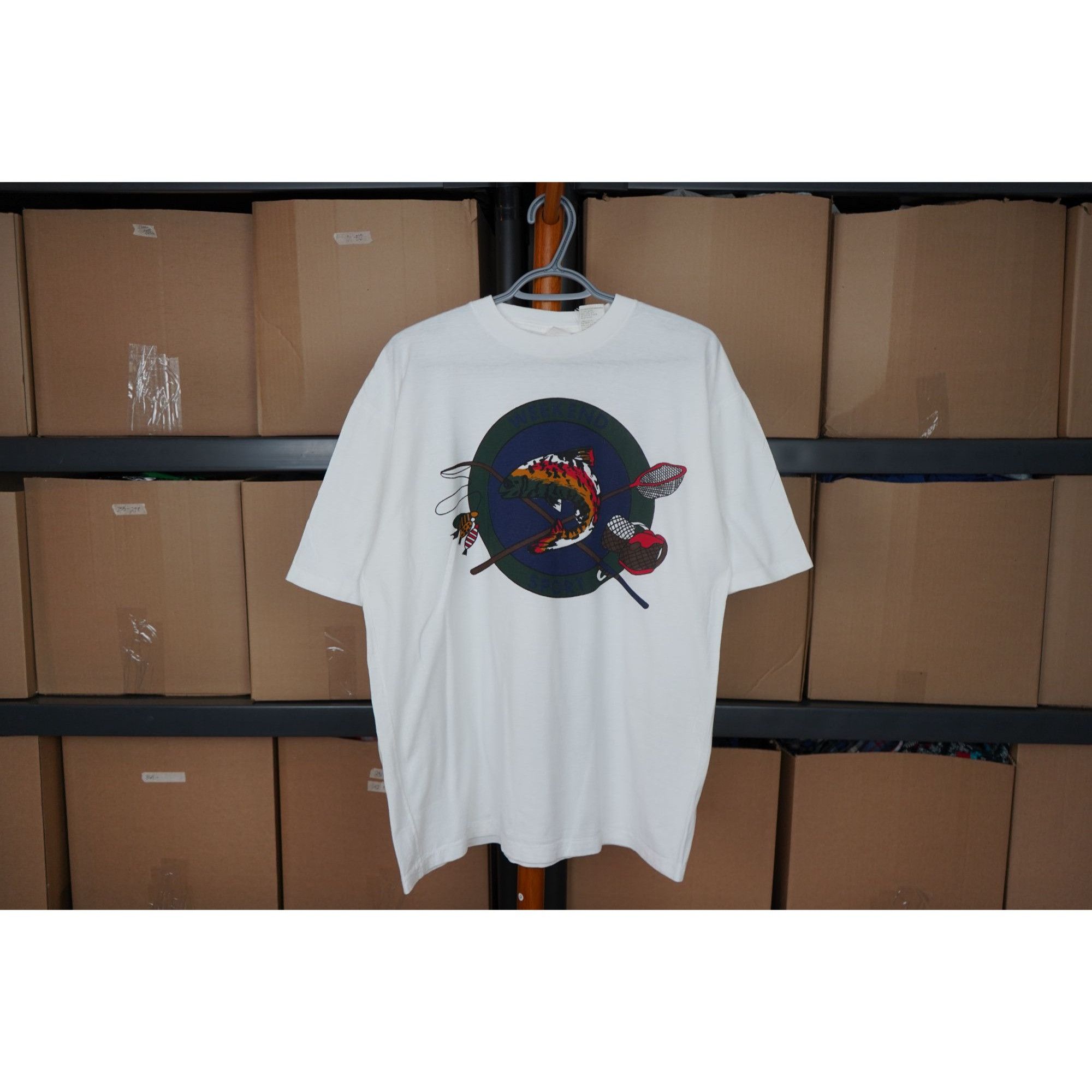 Vintage 90s Champion's Choice White Fish L Tshirt #380 Size US L / EU 52-54 / 3 - 1 Thumbnail