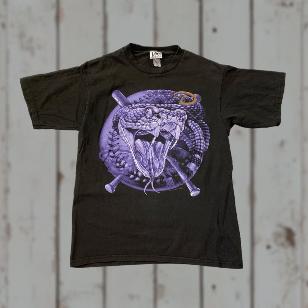 Lee VINTAGE Lee Arizona Diamondbacks Snake Shirt Black M Boys? No; Men? Size US M / EU 48-50 / 2 - 1 Thumbnail