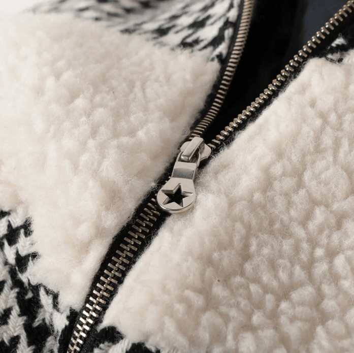 PHENOMENON Houndstooth Wool Jacket White x Black Size US M / EU 48-50 / 2 - 3 Thumbnail