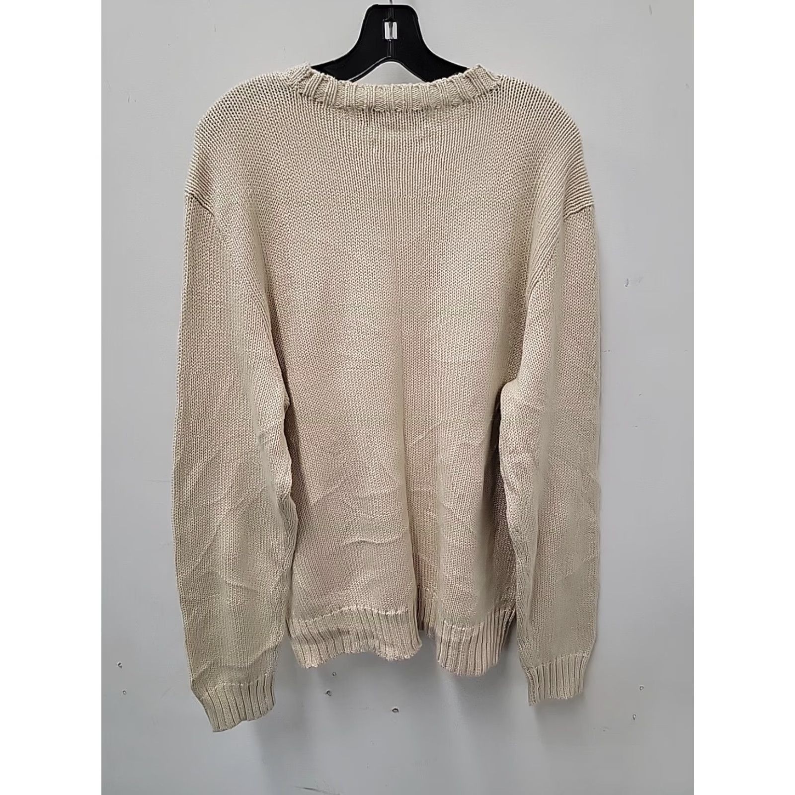 Polo Ralph Lauren Polo Ralph Lauren Sweatshirt Pullover Knit 100% Cotton Beige XL Long Sleeve Mens Regular Logo Pullover Knit Sweater Size US XL / EU 56 / 4 - 7 Thumbnail