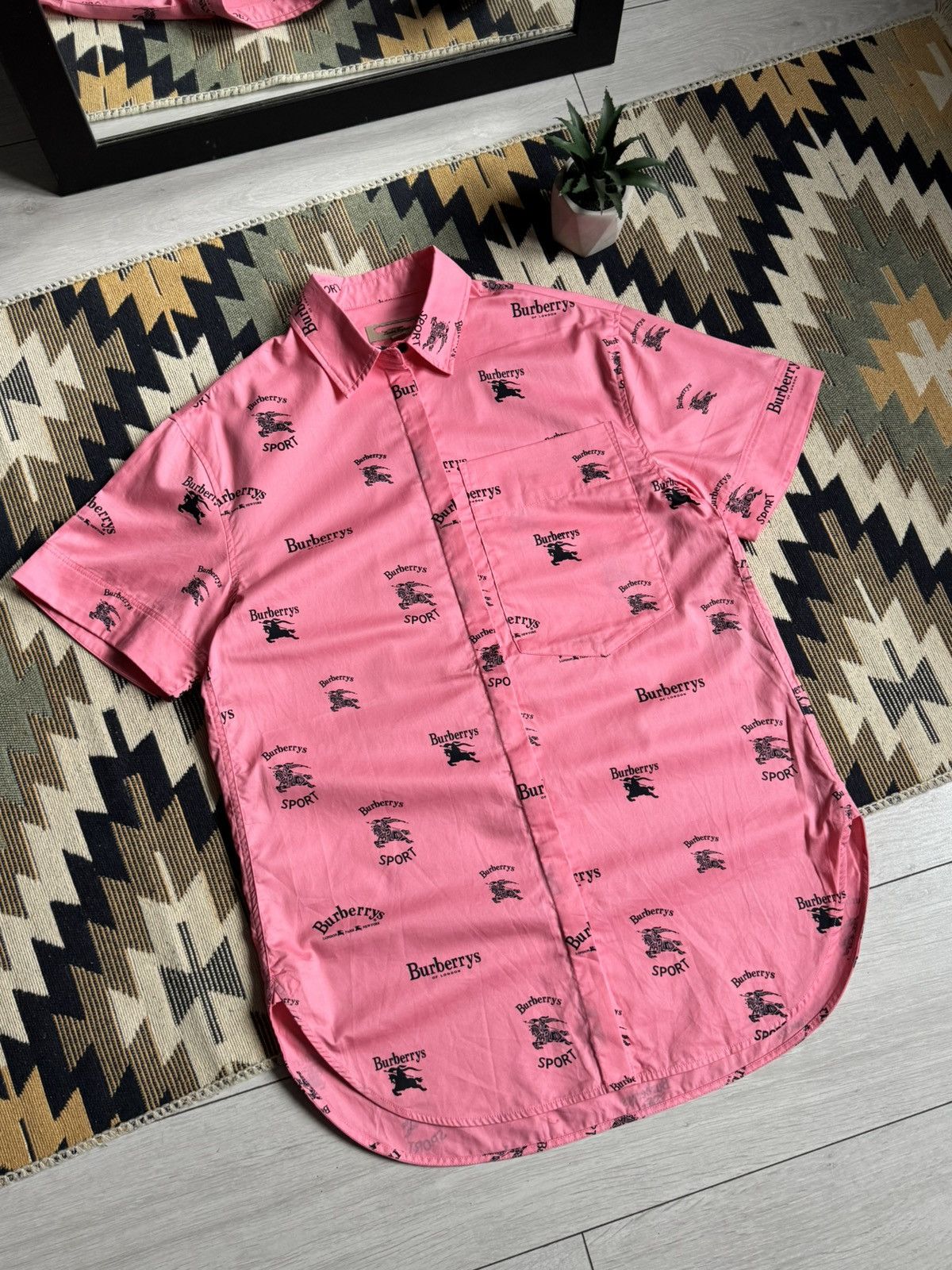 Other ❗️RARE❗️Burberrys Sport Monogram Short Sleeve Button Up Shirt Size US M / EU 48-50 / 2 - 2 Thumbnail