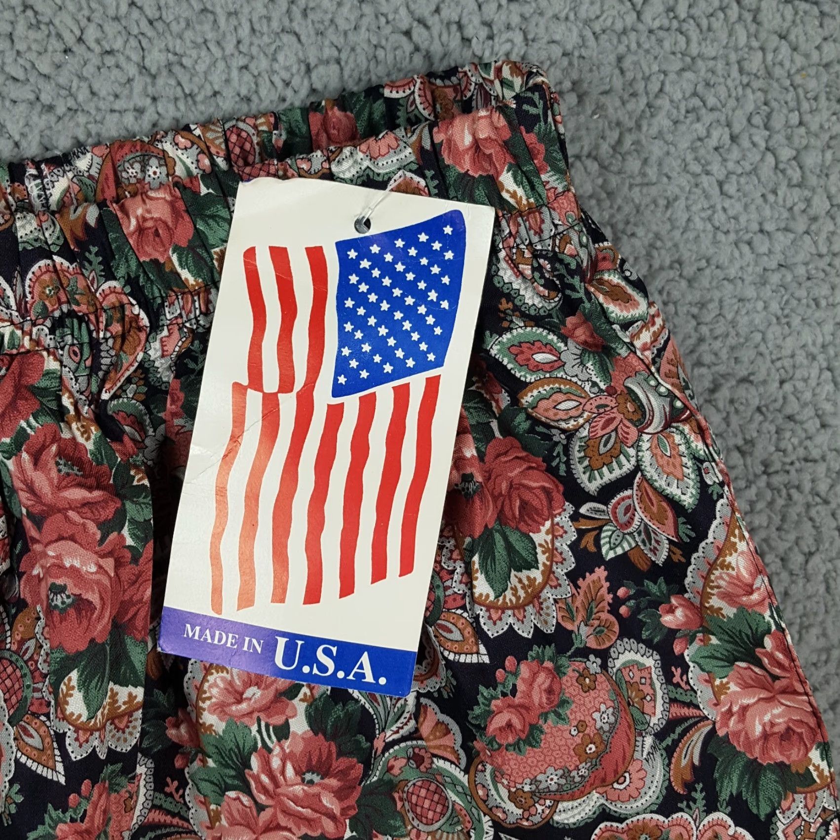 Pinko Vintage Infinity Chic Women's Shorts L Pink Floral Paisley Paperbag 90s Y2K Retro Summer Size 36" / US 14 / IT 50 - 3 Thumbnail