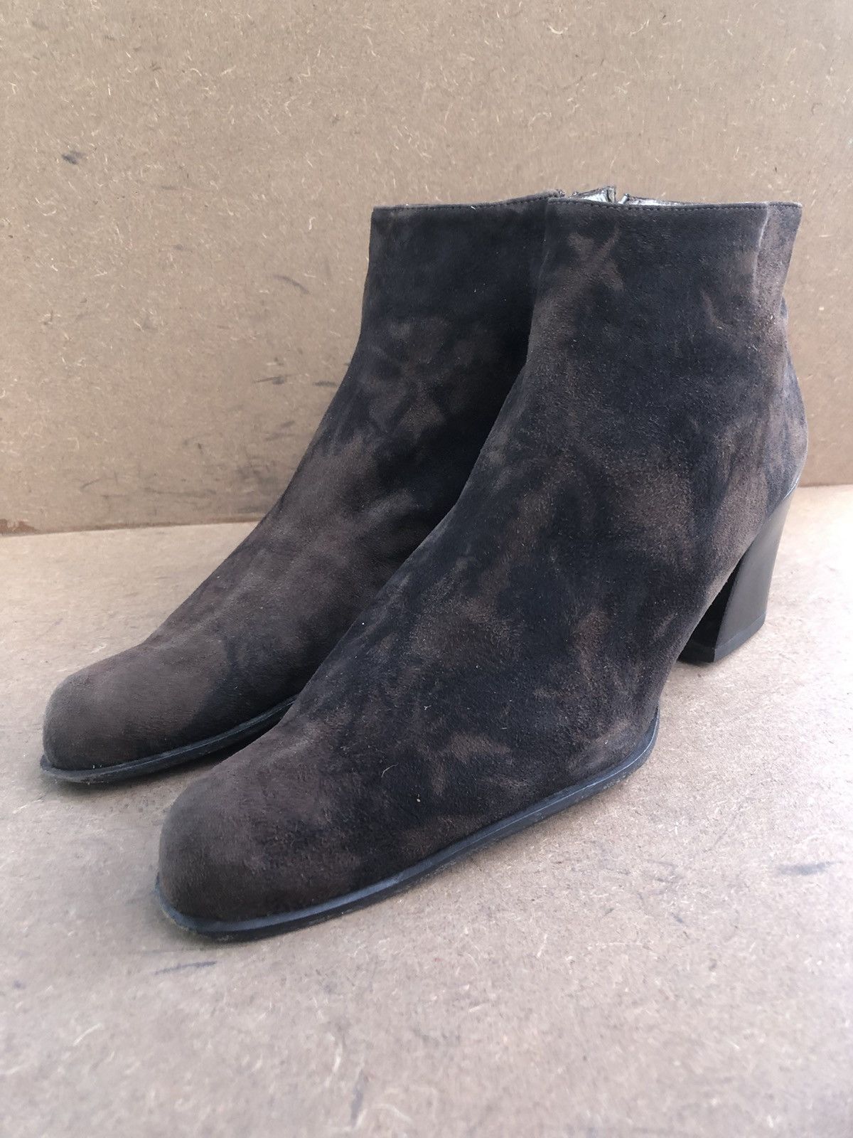 Prada × Vintage Vtg Prada Brown Suede Leather Women’s Ankle Boots Size 39 Size US 9 / IT 39 - 10 Thumbnail
