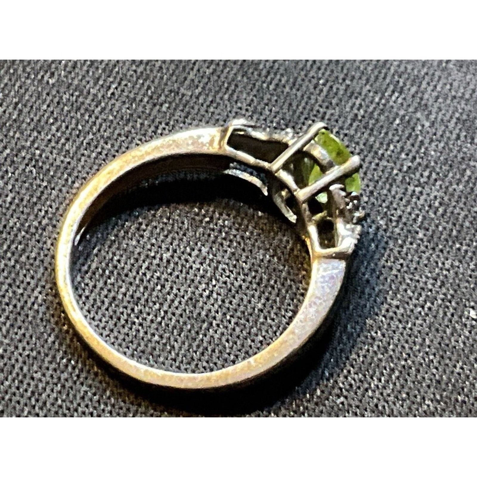 Other 925 Sterling Silver Vintage Peridot And Diamond Size 7 Ring Size ONE SIZE - 4 Thumbnail