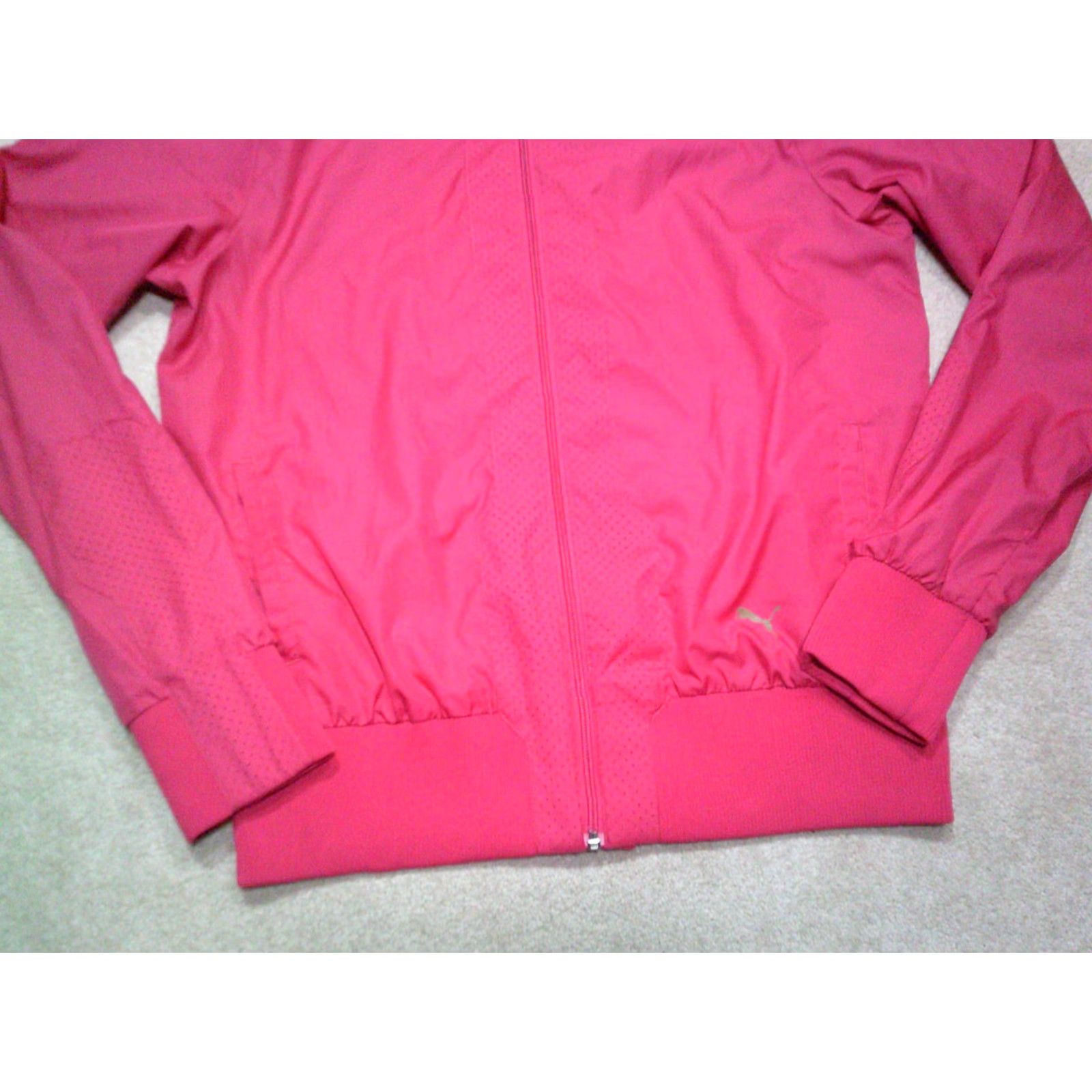 Puma PUMA Full Zip Jacket Womens XL Pink Hooded Sports Athletic Regular Size XL / US 12-14 / IT 48-50 - 7 Thumbnail