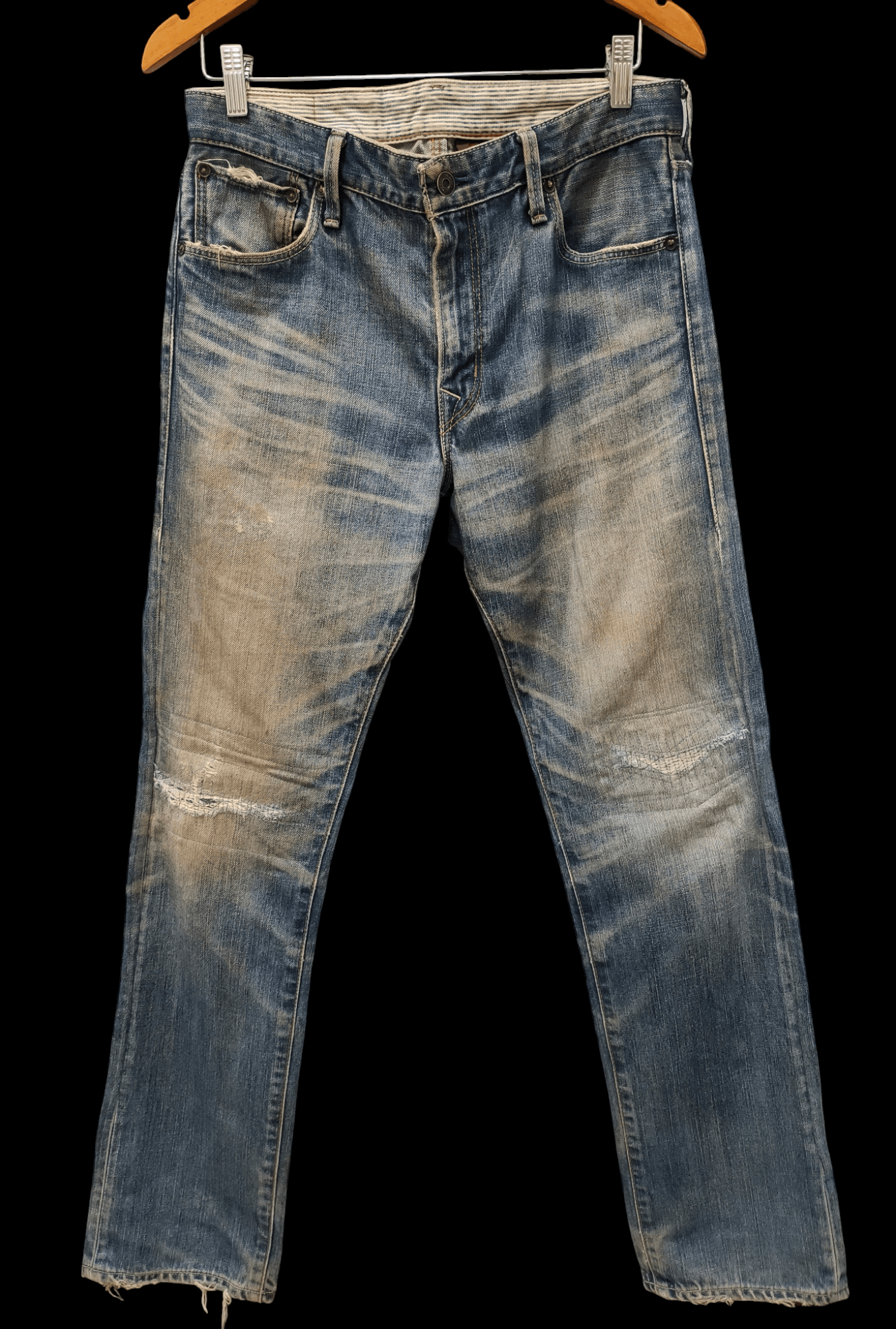 Levi's 💥 Flared Levi's 522 Buckle Back Distressed💥 Size US 32 / EU 48 - 1 Thumbnail