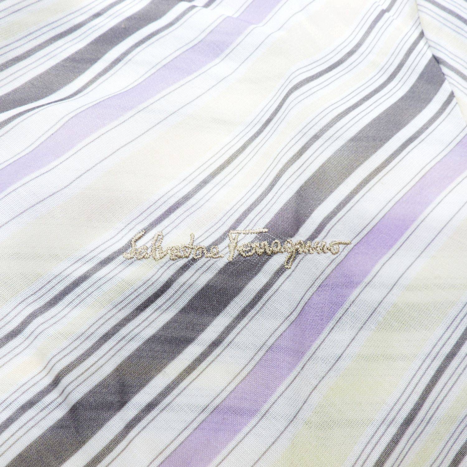 Salvatore Ferragamo SALVATORE FERRAGAMO STRIPED LONG SLEEVE SHIRT Size L / US 10 / IT 46 - 10 Thumbnail