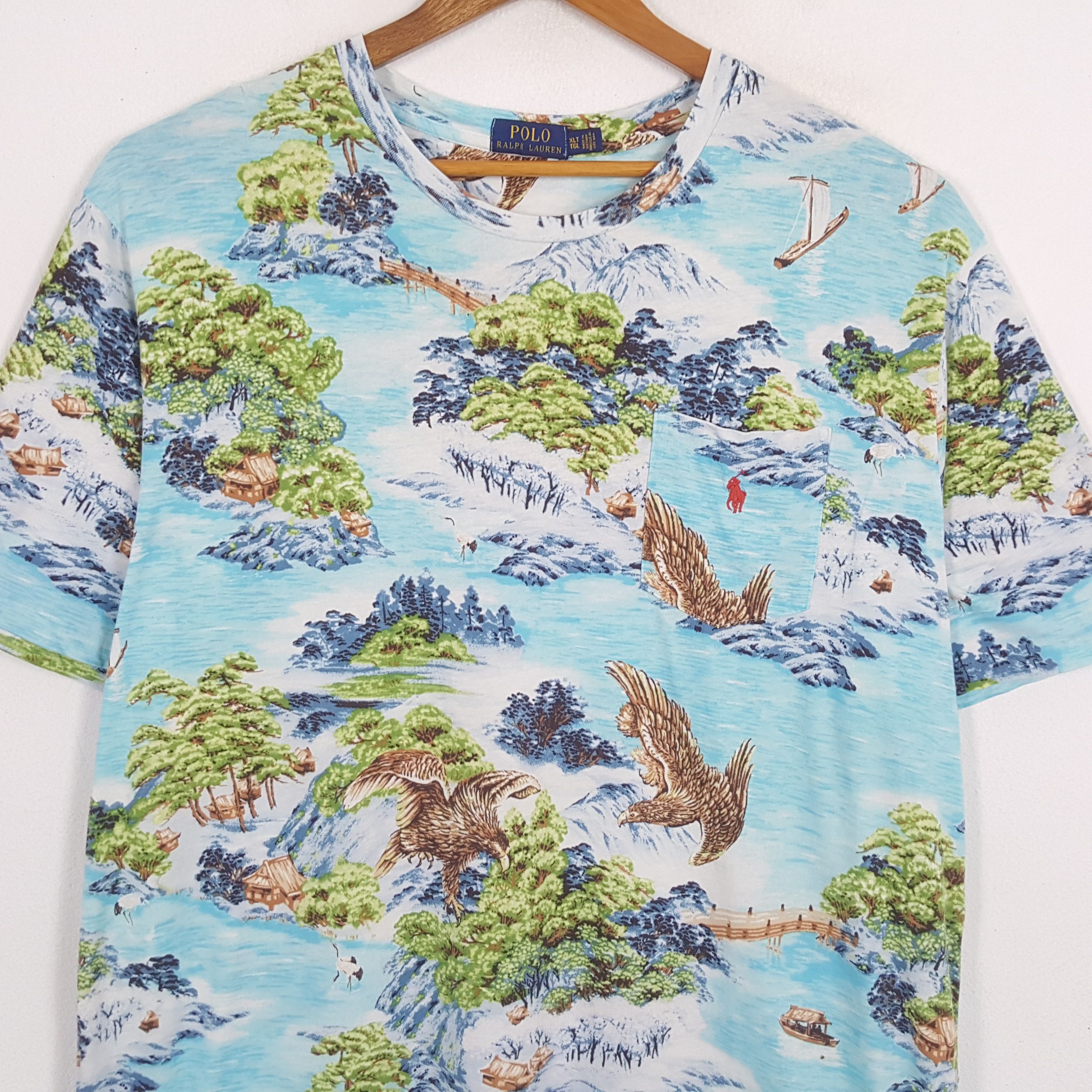 Polo Ralph Lauren × Vintage Vintage POLO by RALPH LAUREN Fashion Brand T-Shirts Size US XXL / EU 58 / 5 - 2 Thumbnail