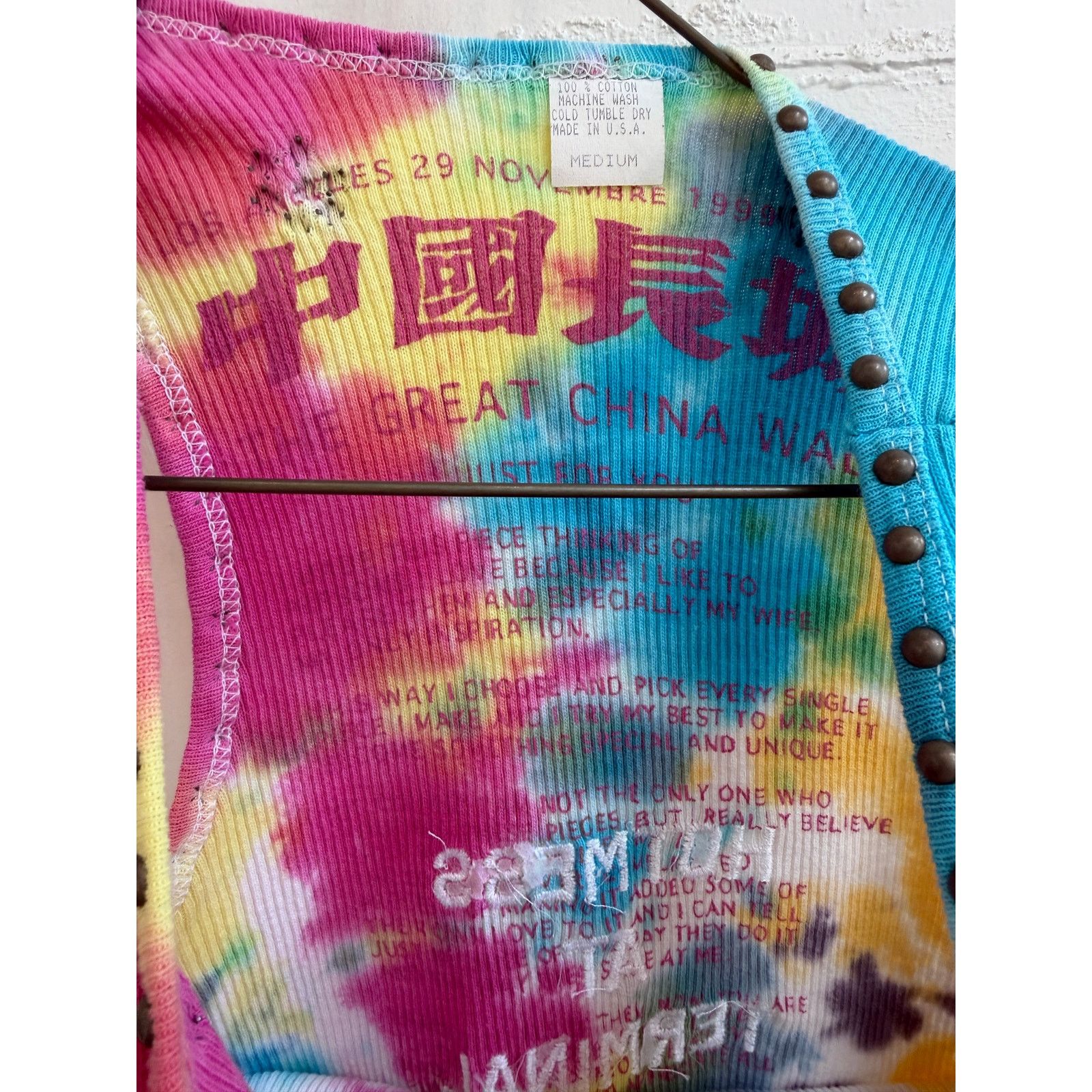 The Great China Wall Great China Wall x Hot Mess Tie Dye Studded Tank Top Size M / US 6-8 / IT 42-44 - 3 Thumbnail