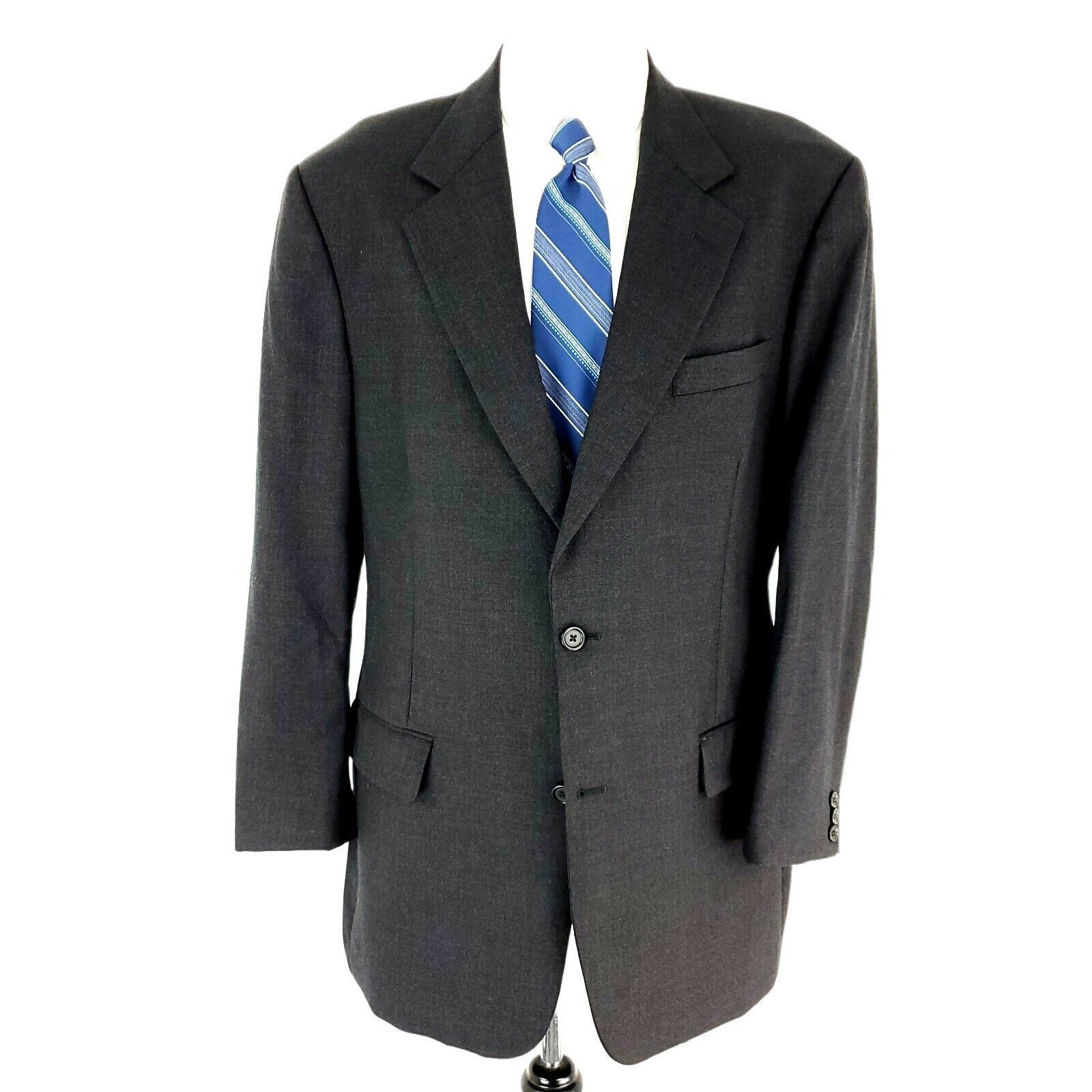 Joseph Abboud Joseph Abboud Heavy Wool 2 Button Blazer 42L Gray Sport Coat Size 42L - 3 Thumbnail