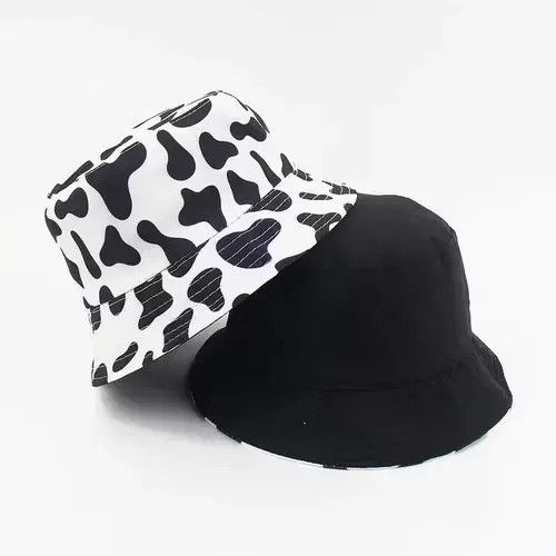 Other Cow Print White Black Reversible Bucket Hat Size ONE SIZE - 1 Thumbnail