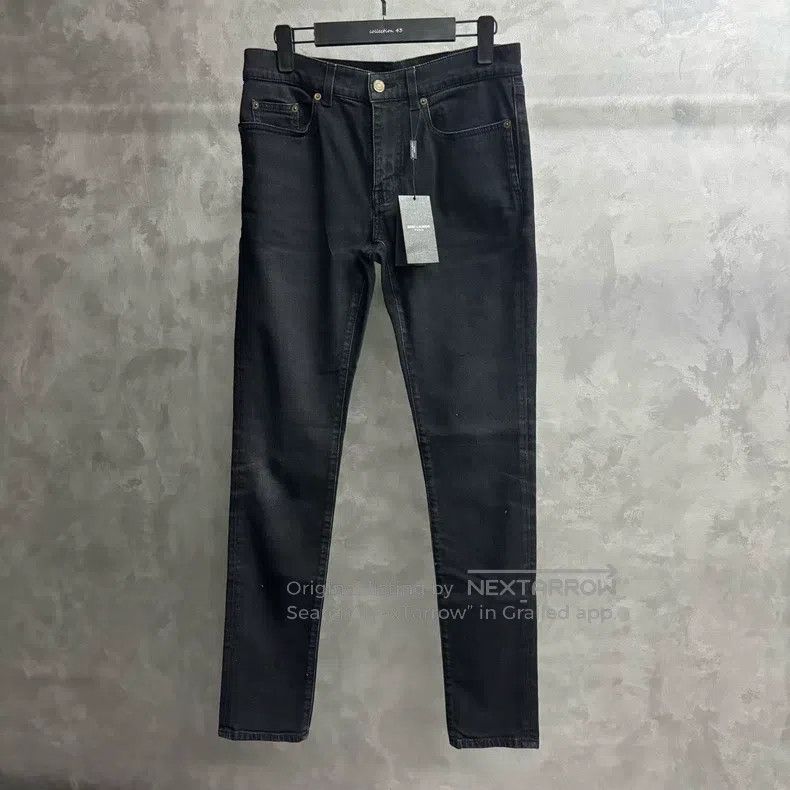 Saint Laurent Paris Saint Laurent Paris Classic Black Solid Mid Rise Casual Pa Size US 30 / EU 46 - 1 Thumbnail