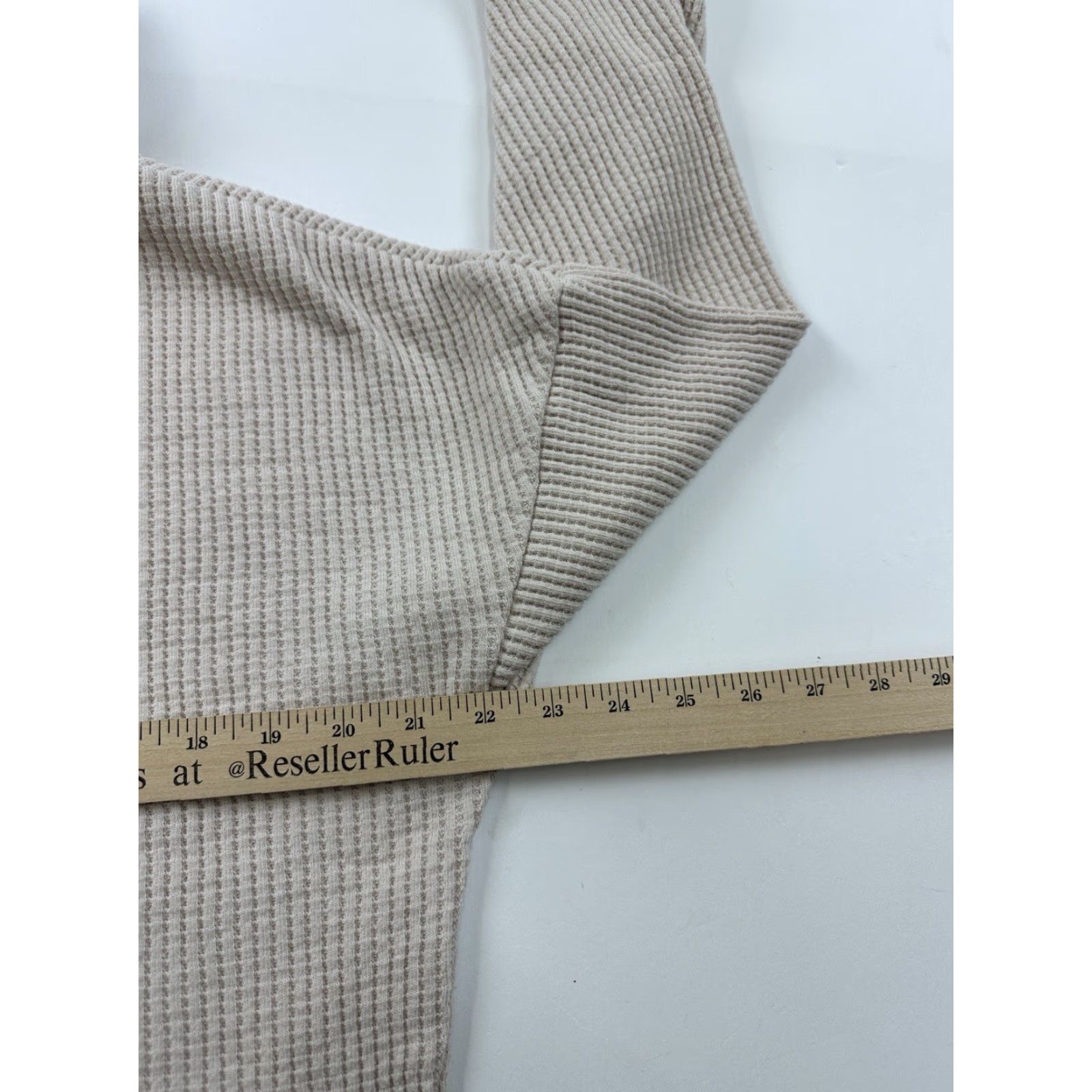 Banana Republic Banana Republic Sweater Womens Medium Beige Turtleneck Waffle-Knit Long Sleeve Pullover Size M / US 6-8 / IT 42-44 - 7 Thumbnail