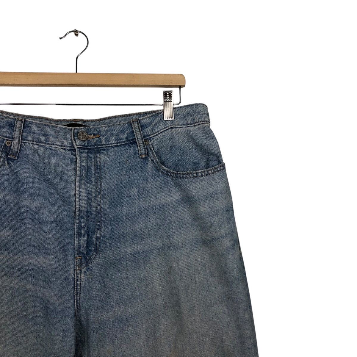 Japanese Brand Distressed Ripped Blue Jeans High Rise Straight Leg Uniqlo Size US 34 / EU 50 - 7 Thumbnail