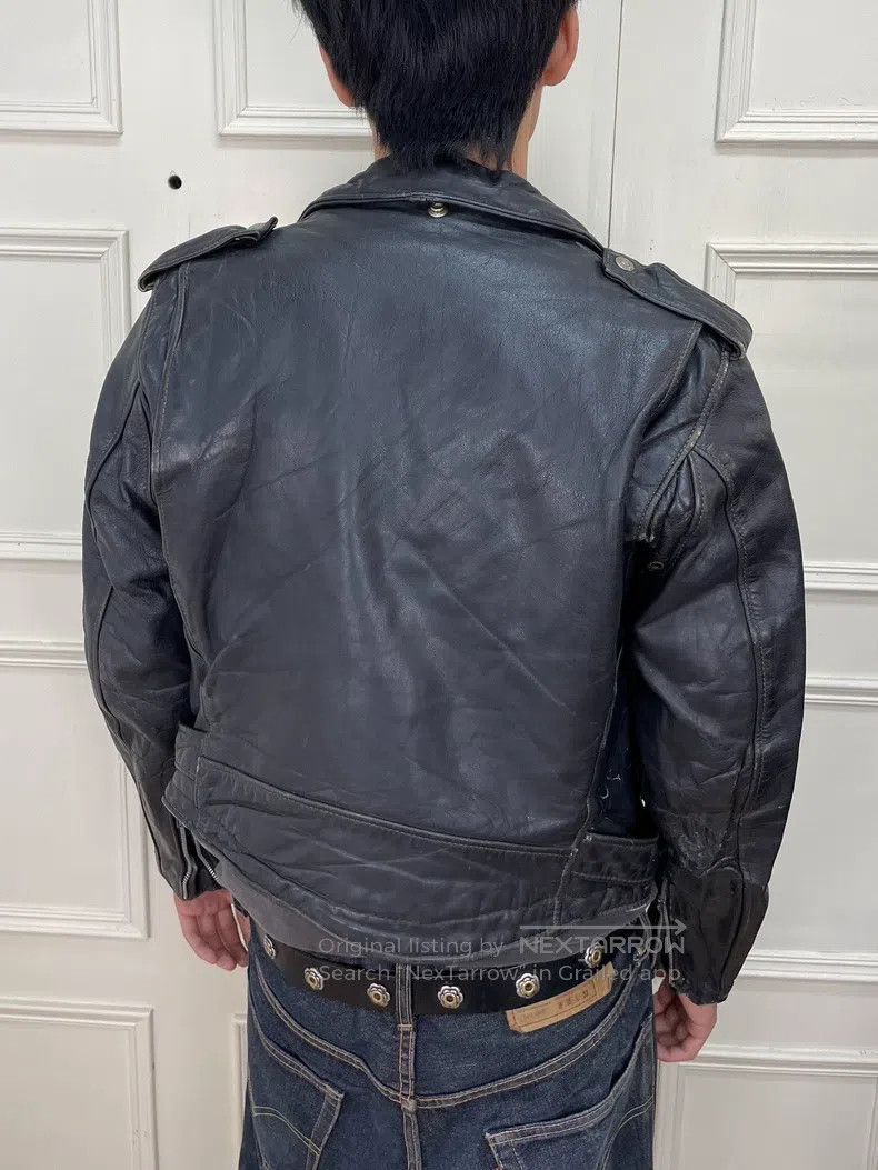 Schott Schott Diagonal zipper leather jacket Size US XS / EU 42 / 0 - 3 Thumbnail