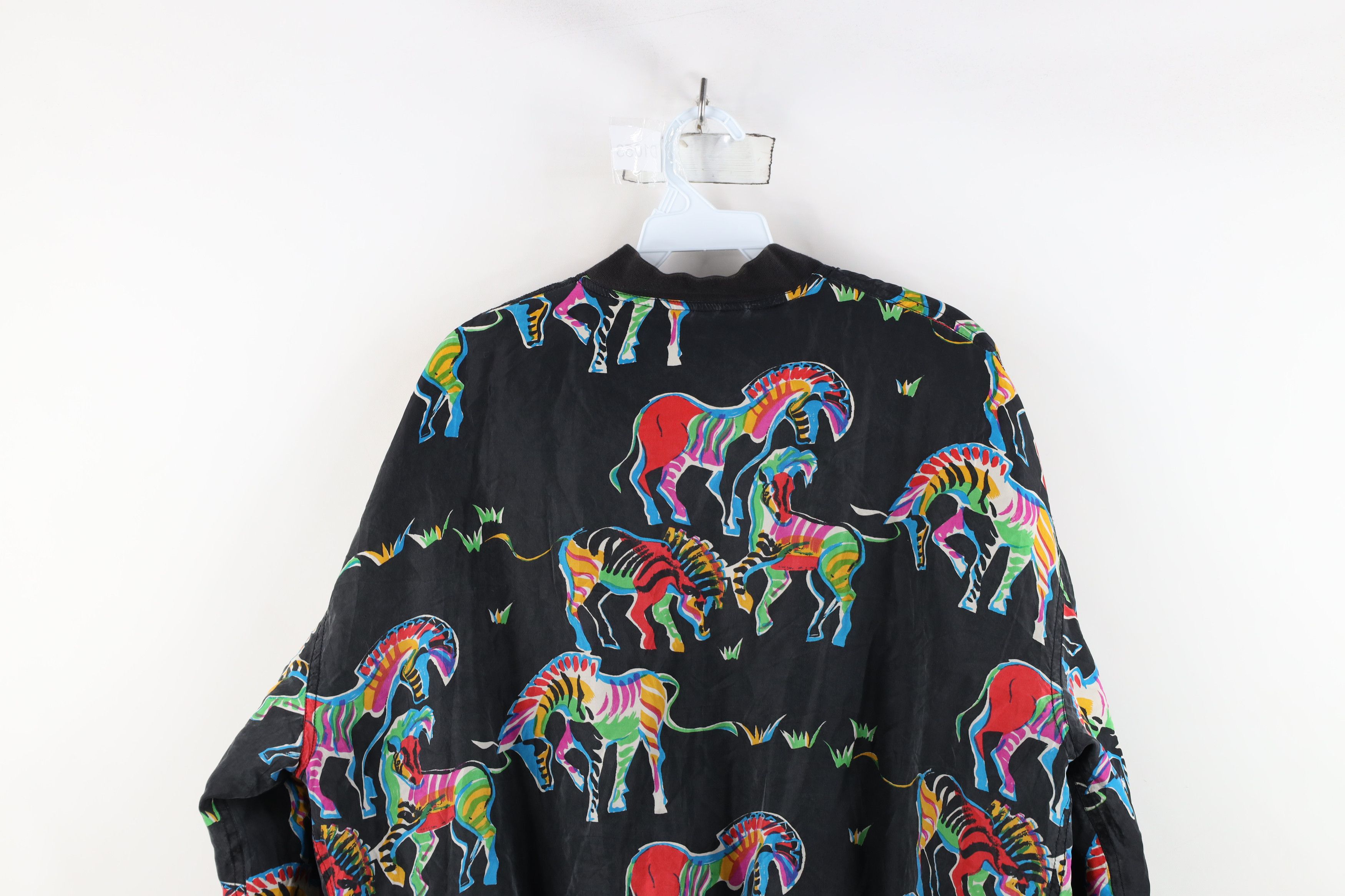 Vintage Vintage 90s Streetwear Rainbow Zebra Full Zip Bomber Jacket Size L / US 10 / IT 46 - 14 Thumbnail