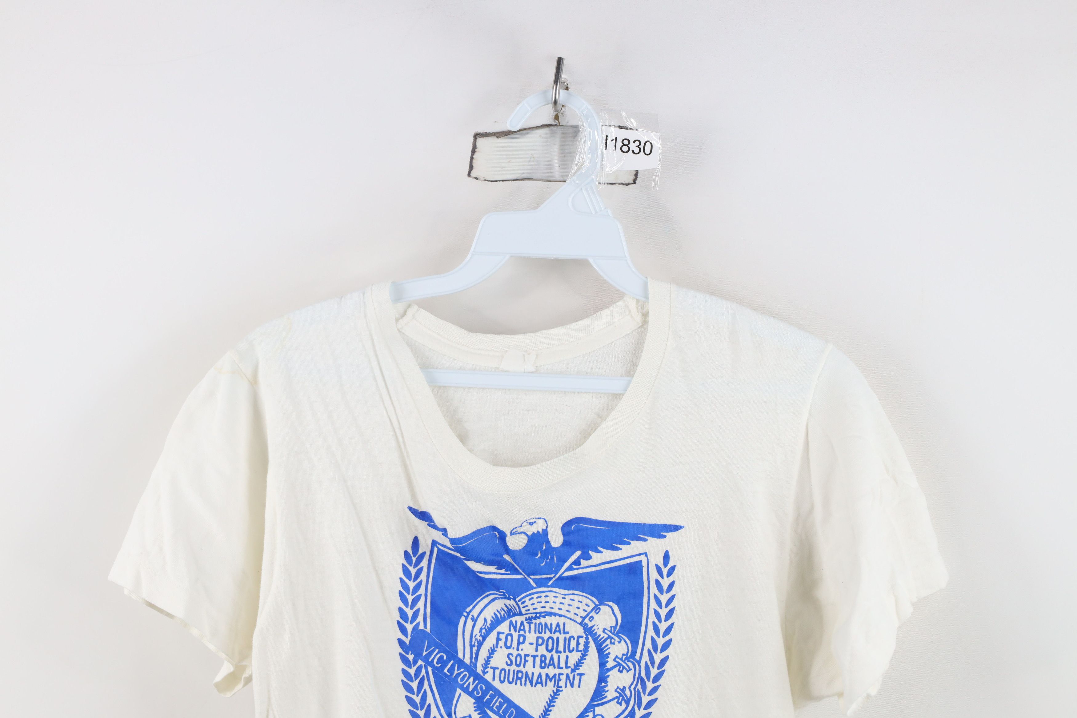 Vintage Vintage 80s National FOP Police Softball Tournament T-Shirt Size M / US 6-8 / IT 42-44 - 2 Thumbnail